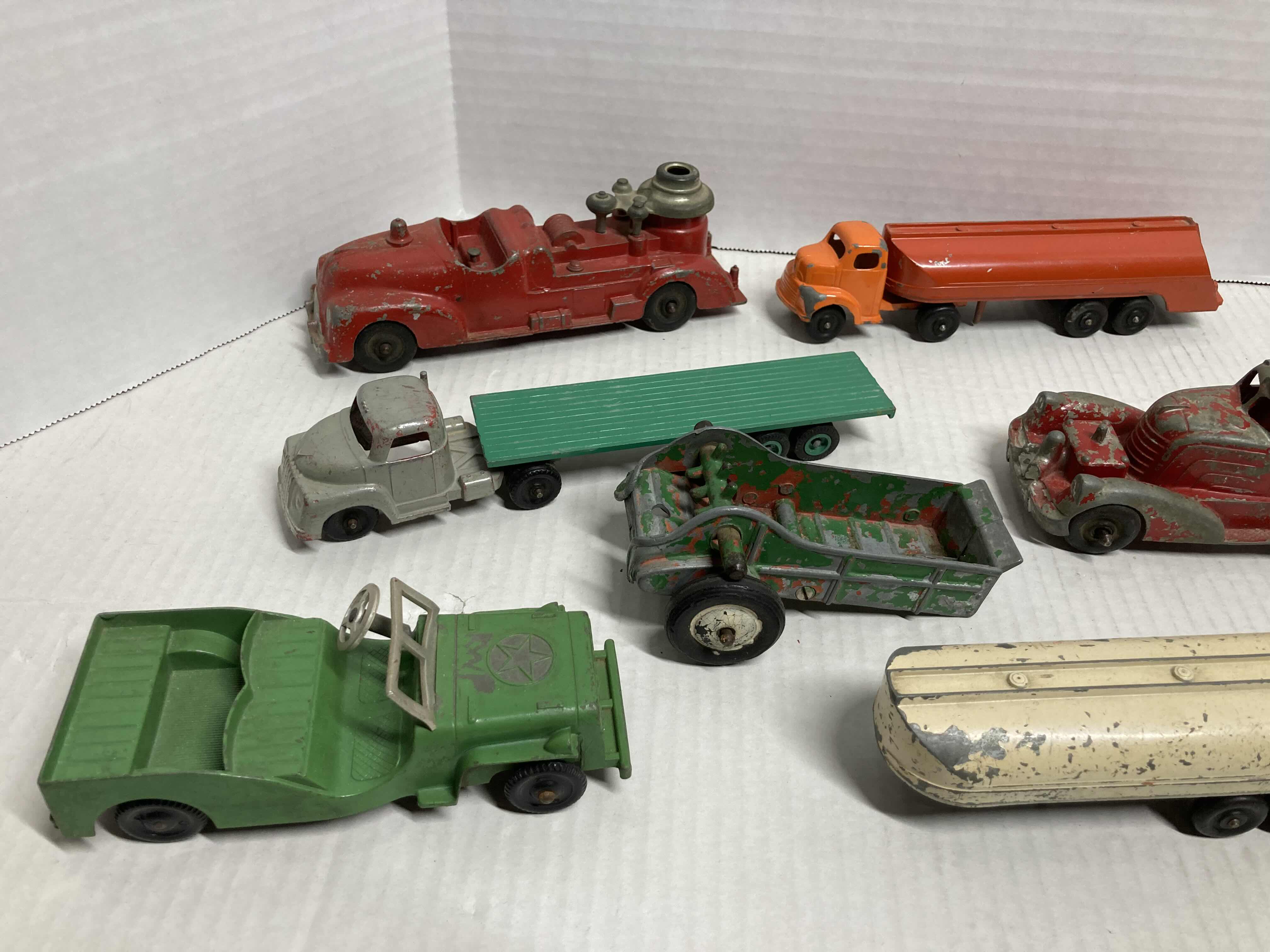 Photo 1 of PREWAR & POSTWAR DIE CAST STEEL MODEL VEHICLES & TRAILERS (12)