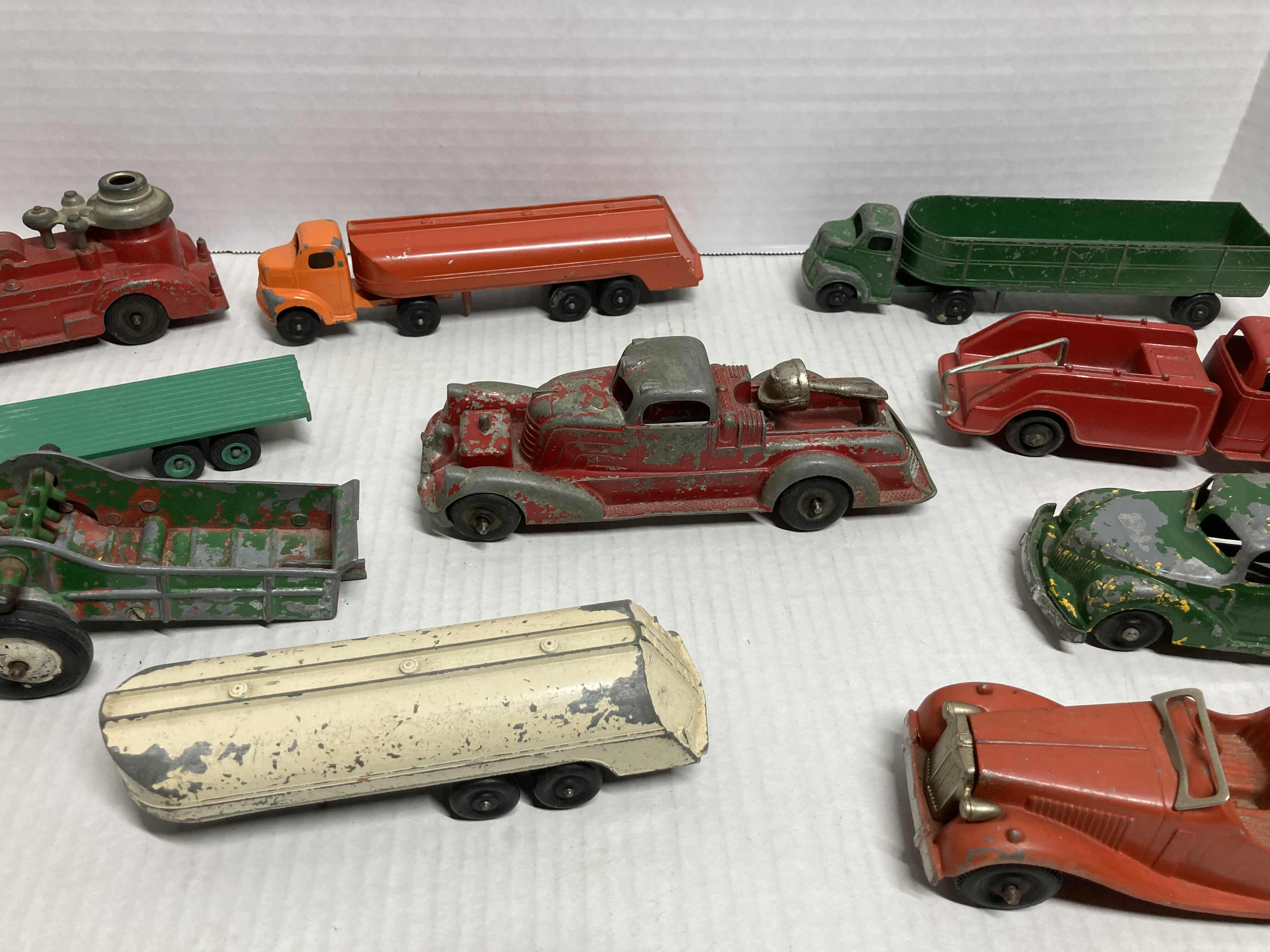 Photo 1 of PREWAR & POSTWAR DIE CAST STEEL MODEL VEHICLES & TRAILERS (12)