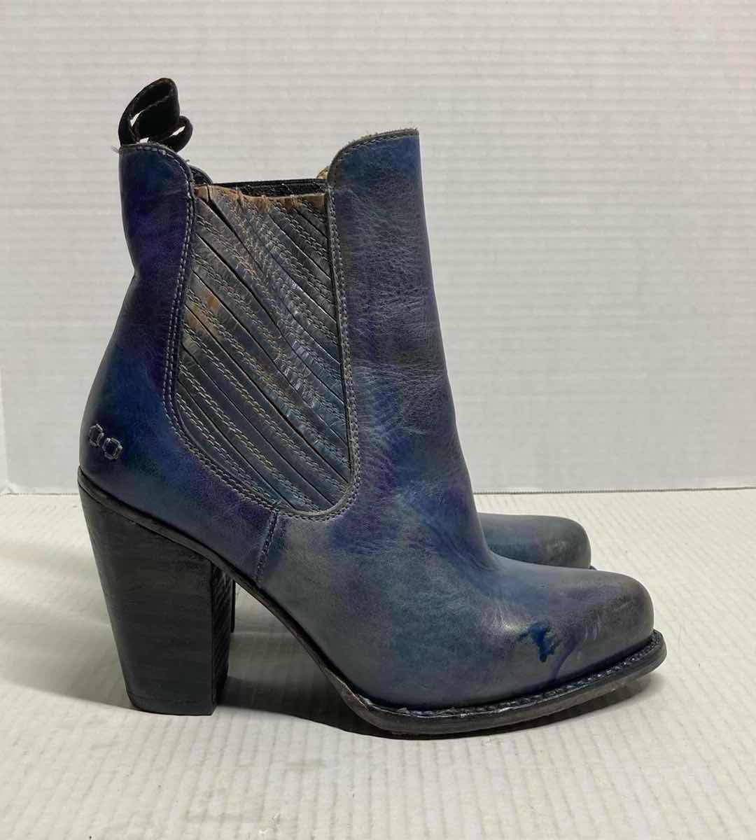 Photo 4 of BED STU COBBLER SERIES RUSTIC EMERALD LEATHER ANKLE BLOCK HEEL BOOTS WOMAN’S SIZE 9