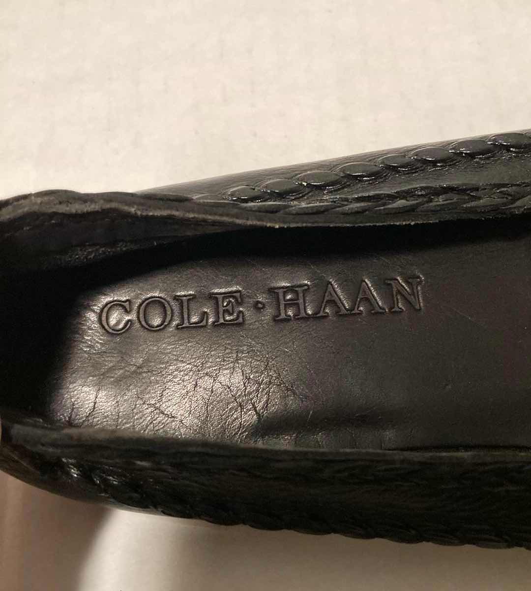 Photo 1 of CAPARROS BLACK OPEN TOE HEELS & COLE HAAN BLACK WOVEN LEATHER LOAFERS WOMEN’S SIZE 8-8.5