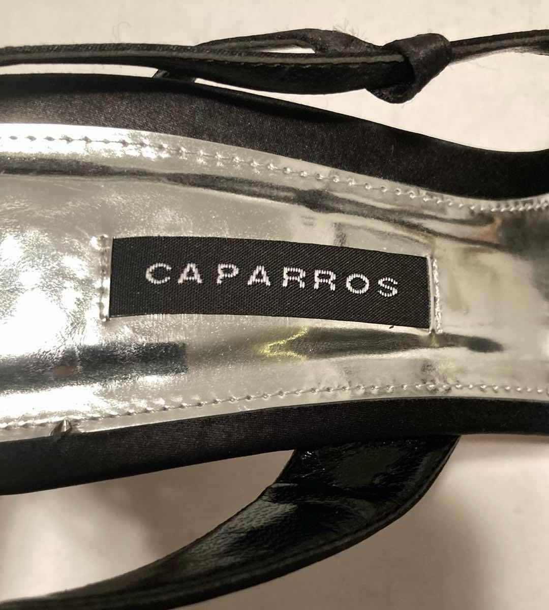 Photo 1 of CAPARROS BLACK OPEN TOE HEELS & COLE HAAN BLACK WOVEN LEATHER LOAFERS WOMEN’S SIZE 8-8.5