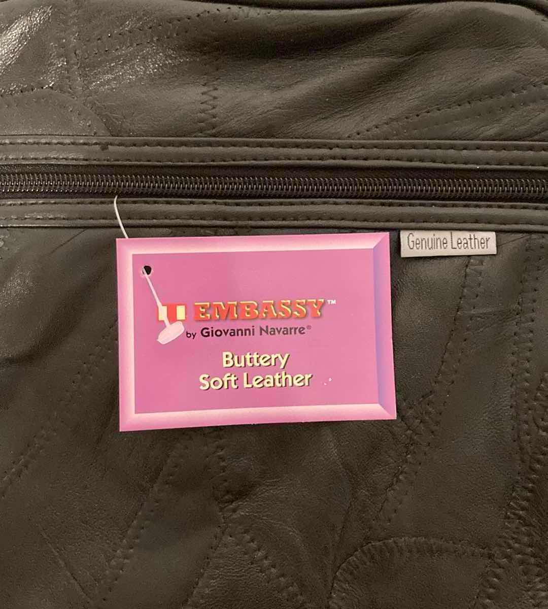 Photo 1 of EMBASSY BLACK GENUINE BUTTERY SOFT LEATHER BACKPACK 12” X 14.75”