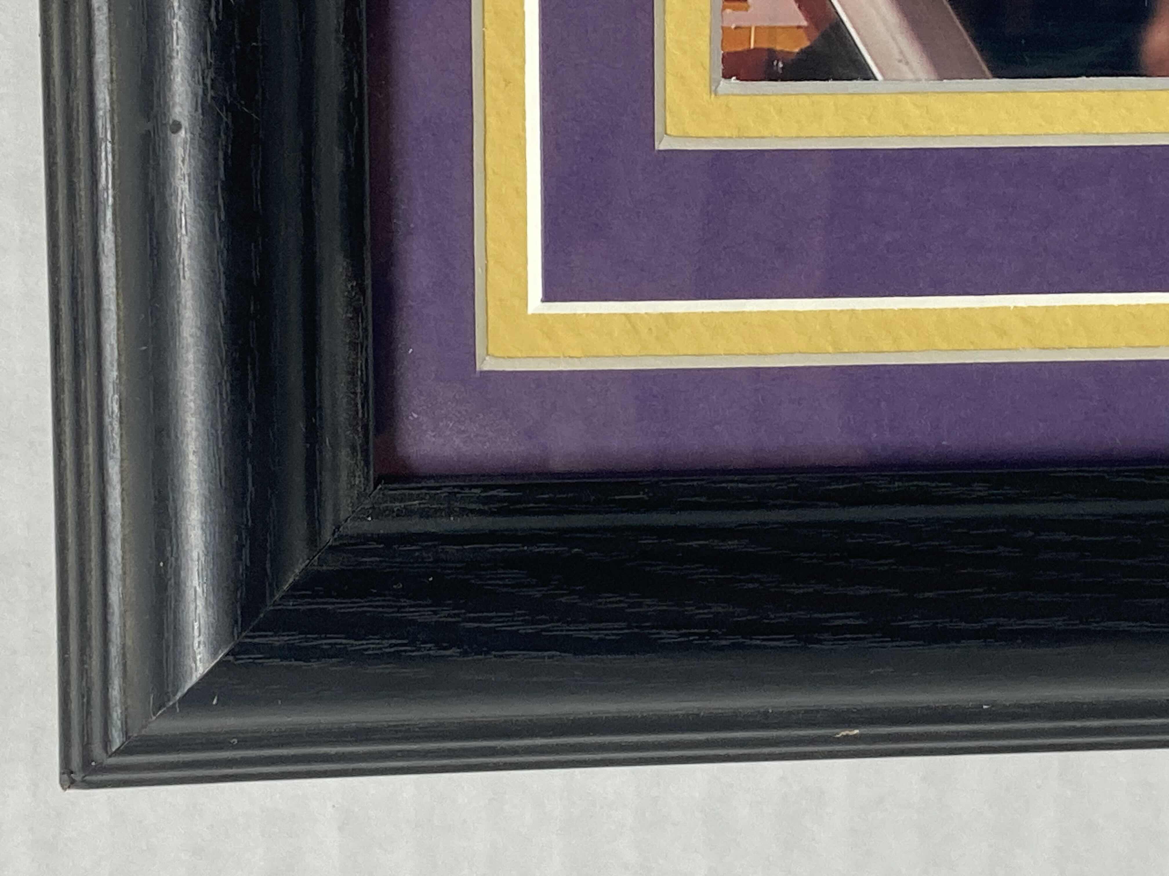 Photo 1 of KOBE BRYANT NO.8 LOS ANGELES LAKERS 81 POINTS FRAMED PHOTOMINT 1-22-2006 W NBA & LAKERS GOLD MEDALLIONS