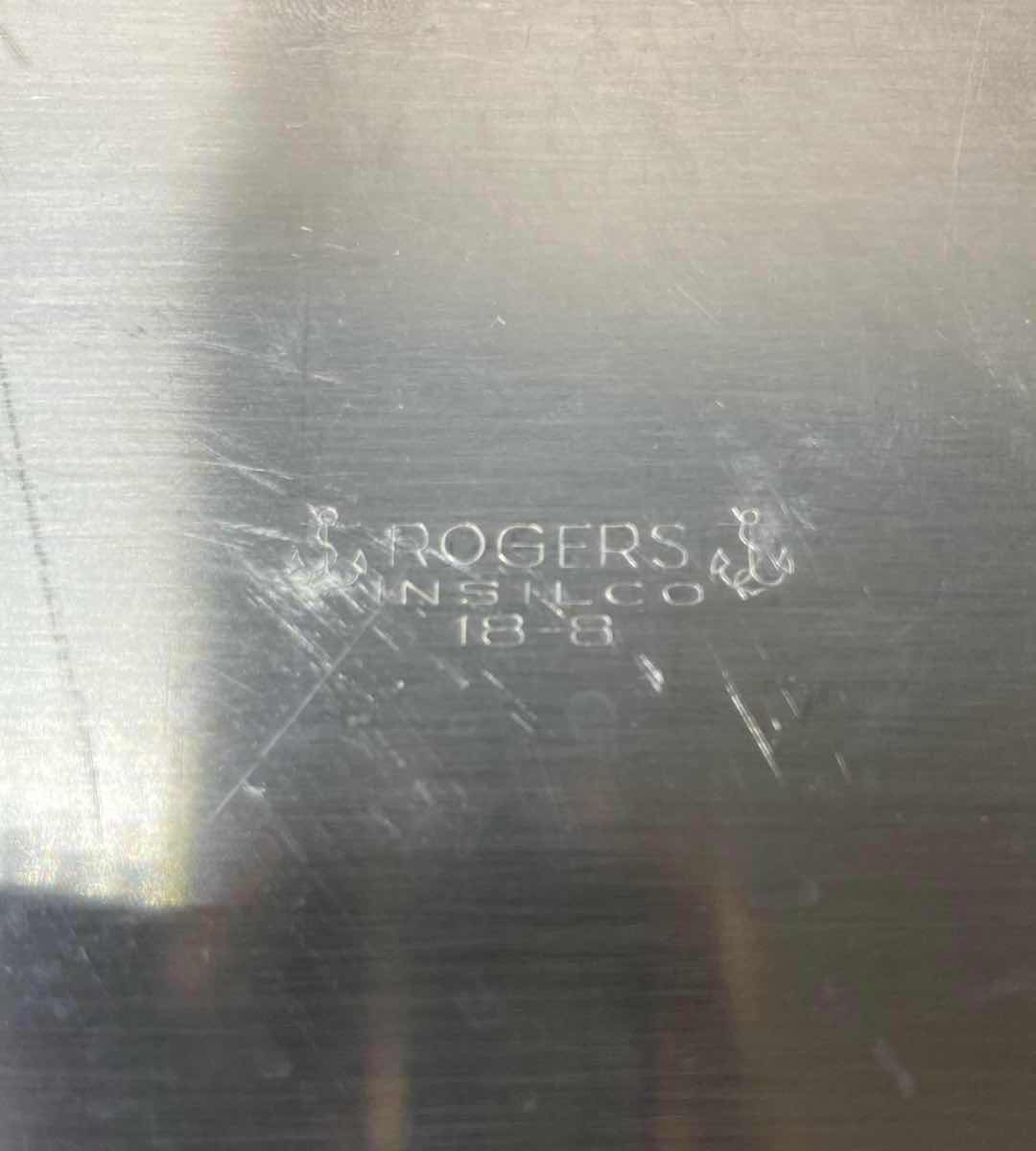 Photo 1 of ANCHOR ROGERS STAINLESS STEEL DIVIDED RELISH DISH 14” X 6”