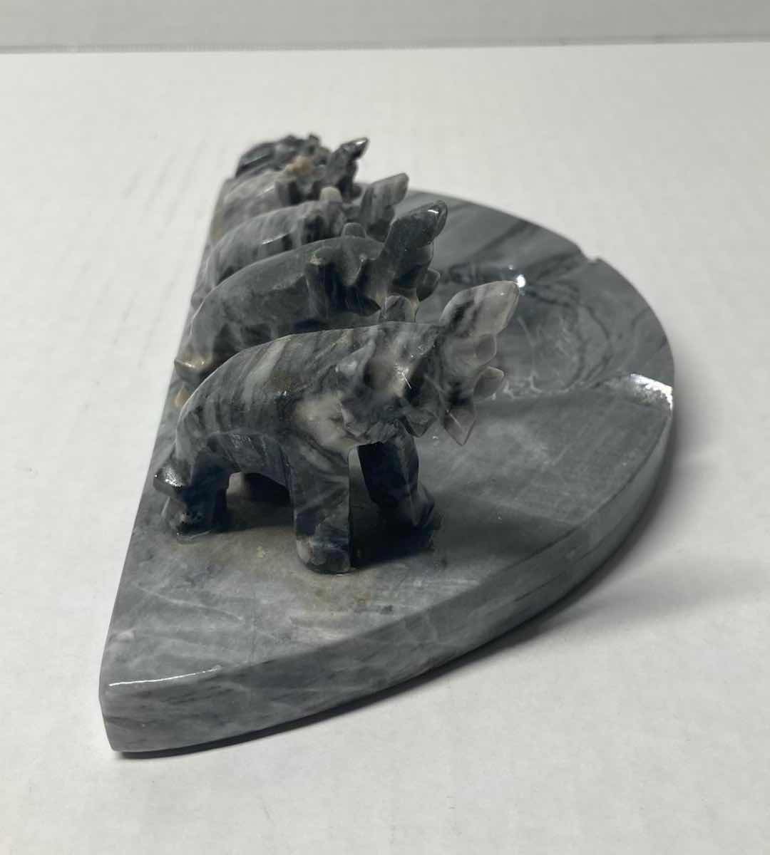 Photo 1 of ELEPHANT POLISHED STONE DECORATIVE ASH TRAY 7.50” X 4”