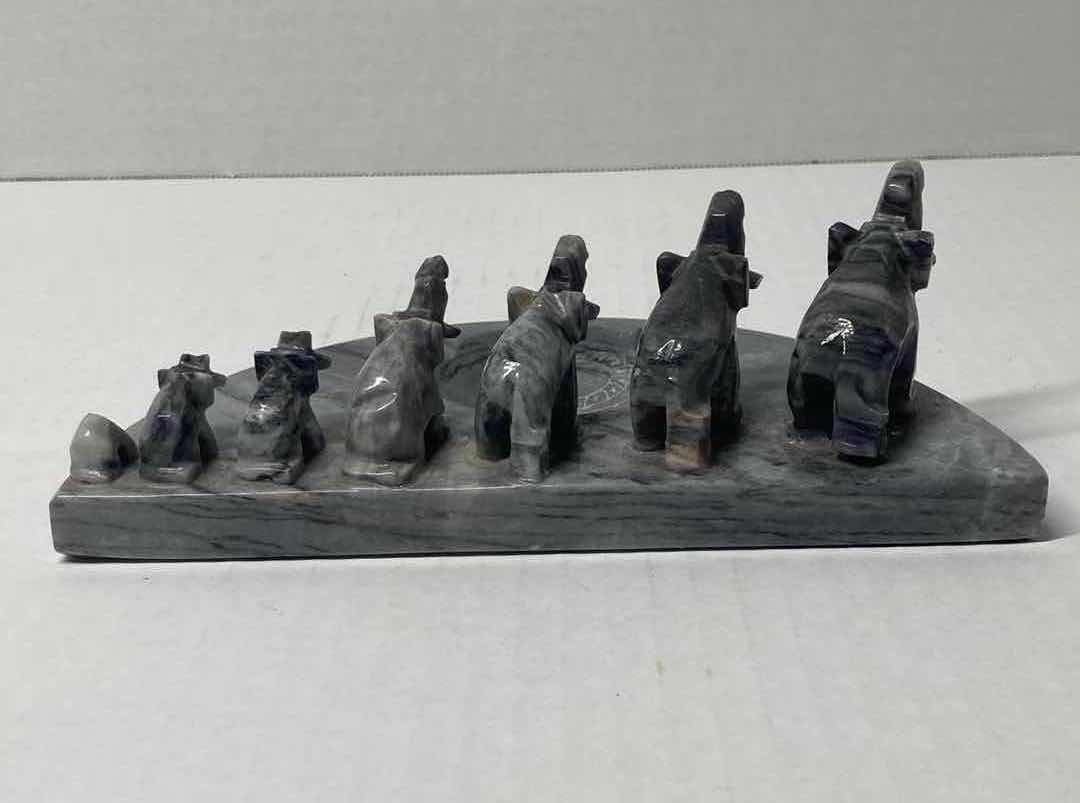 Photo 1 of ELEPHANT POLISHED STONE DECORATIVE ASH TRAY 7.50” X 4”