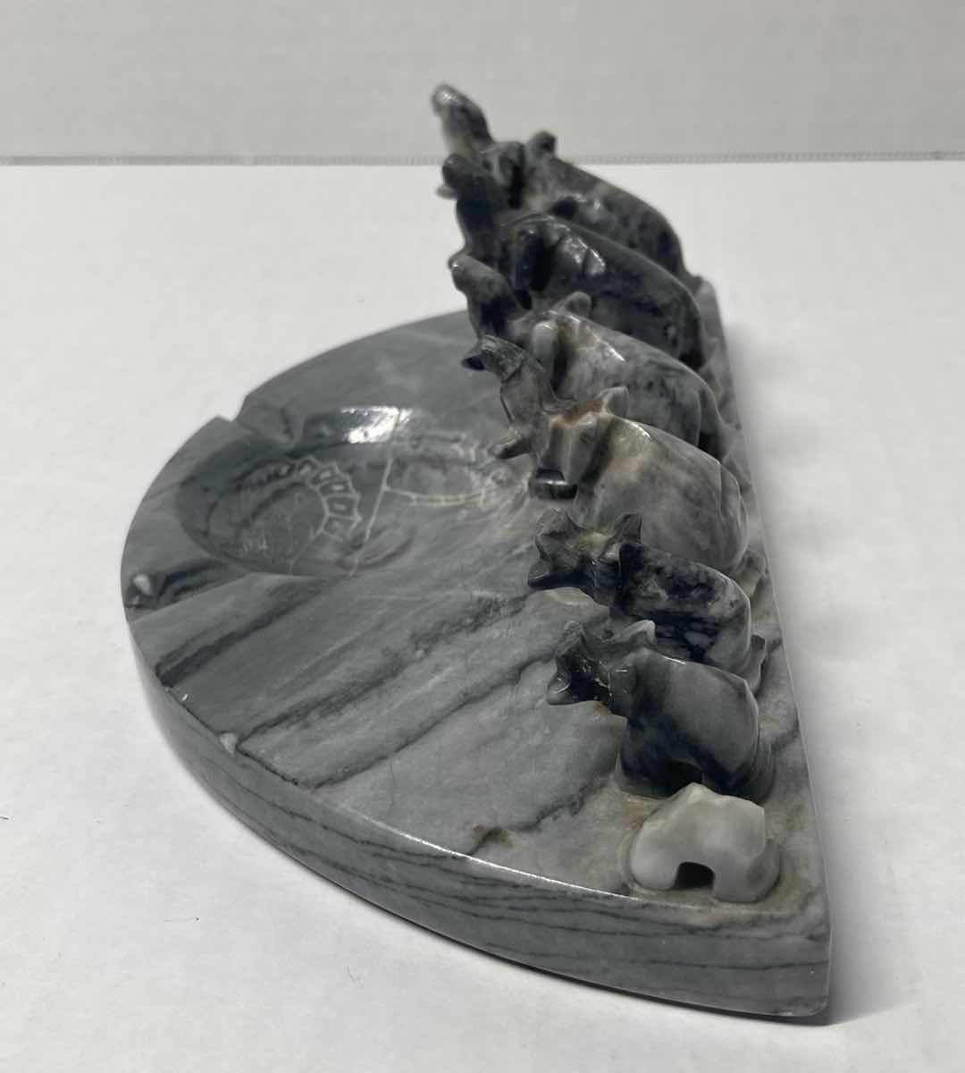 Photo 1 of ELEPHANT POLISHED STONE DECORATIVE ASH TRAY 7.50” X 4”