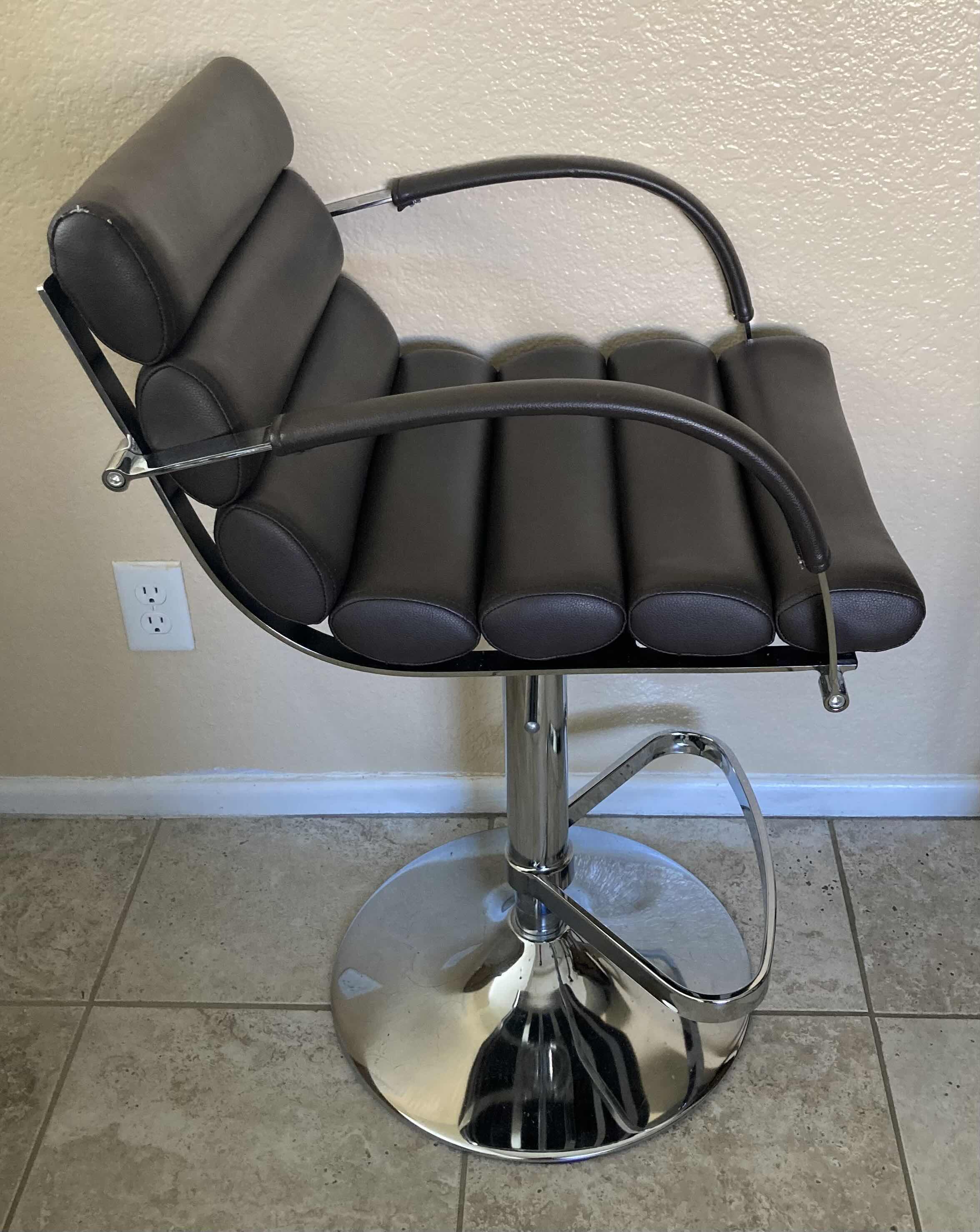 Photo 1 of ZURI EGO BROWN BAR STOOL 19.75” X 21” H34-43”