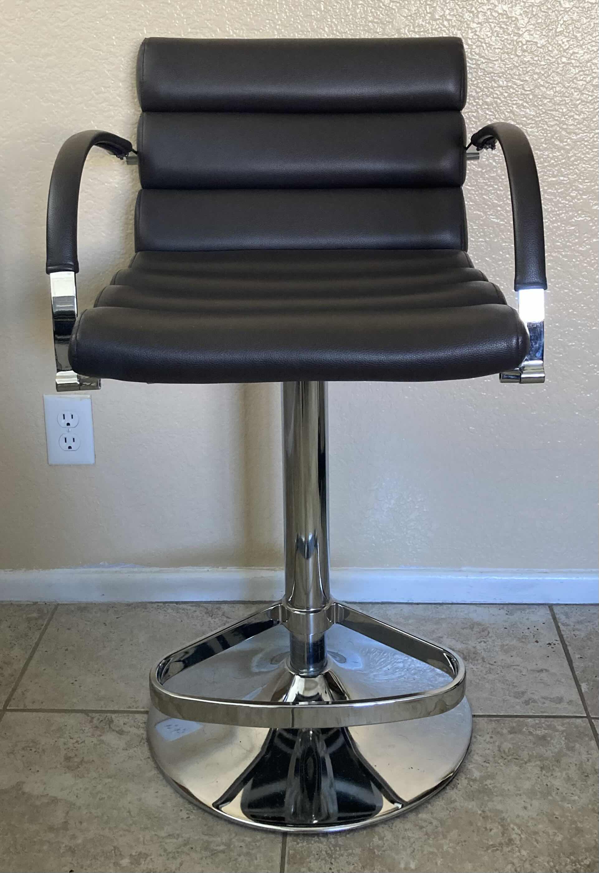 View 1 of ZURI EGO BROWN BAR STOOL 19.75” X 21” H34-43”