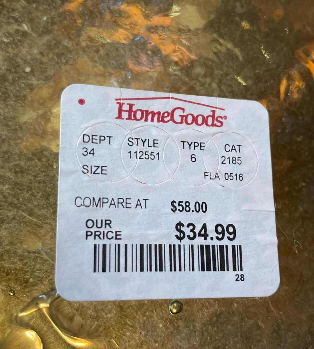 Photo 1 of HOME GOODS ORANGE TALL BOTTLE VASE H40”