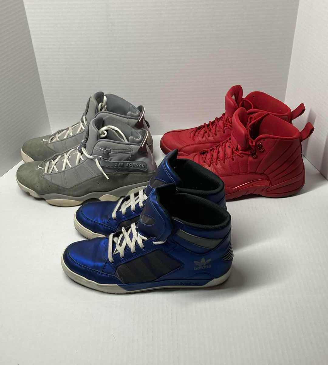 Photo 1 of NIKE JORDANS & ADIDAS BASKETBALL SNEAKERS MEN’S SIZE 12 (3)