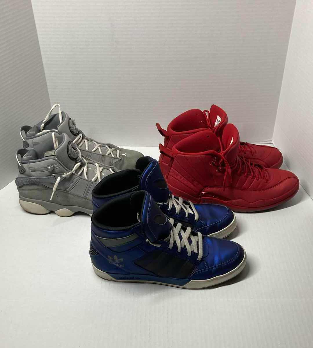 Photo 1 of NIKE JORDANS & ADIDAS BASKETBALL SNEAKERS MEN’S SIZE 12 (3)