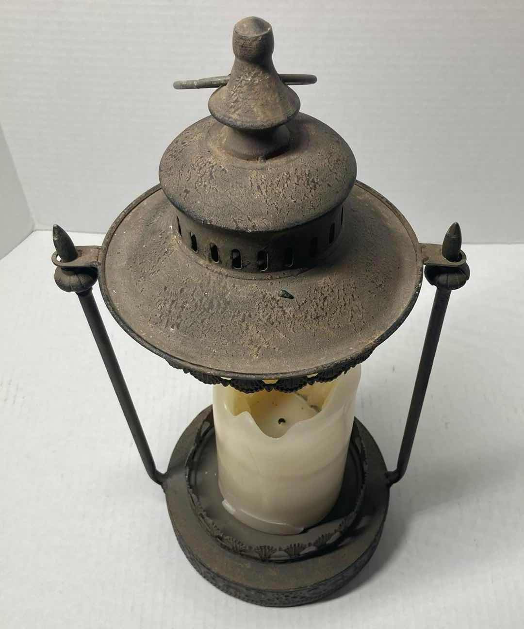 Photo 1 of RUSTIC LANTERN CANDLE HOLDER 8.5” X 7” H17”