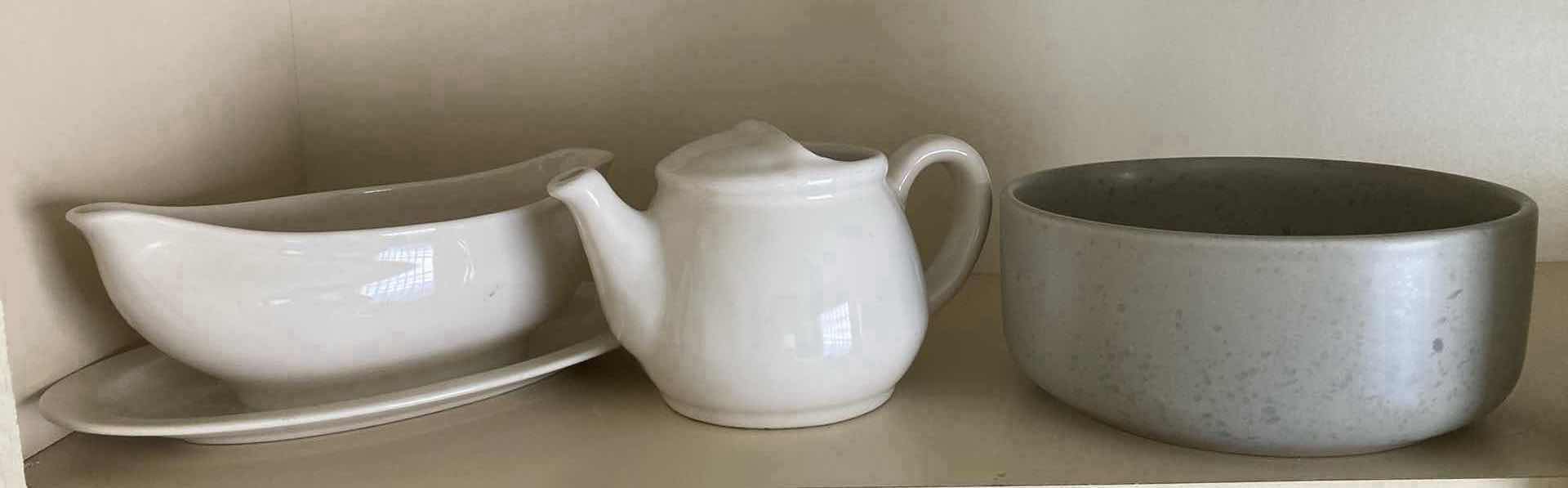 Photo 1 of CONTENTS OF CABINET- MUGS & SERVING DISHES