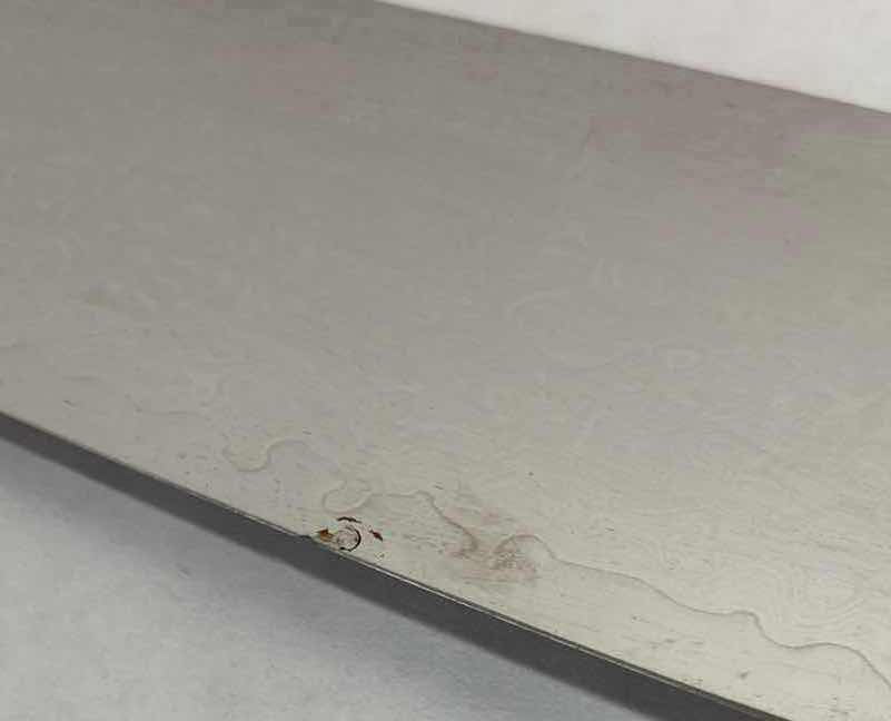 Photo 1 of SEIDO KNIVES DAMASCUS STEEL JAPANESE CHEF KNIFE W SAPPHIRE BLUE HANDLE