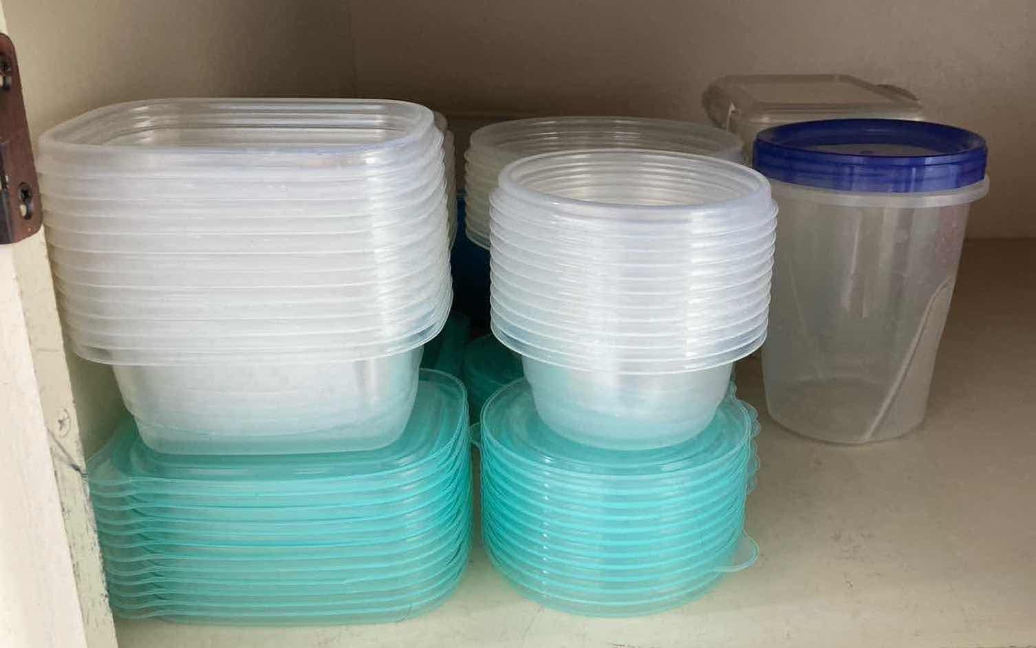 Photo 1 of CONTENTS OF CABINET-FOOD STORAGE CONTAINERS