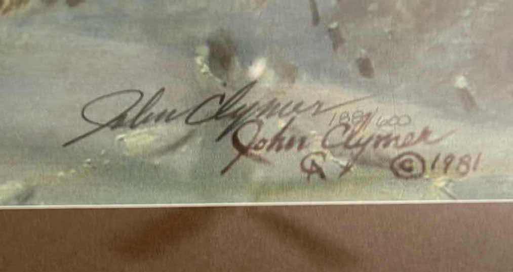 Photo 1 of LONG COLD WINTER NATIVE AMERICAN FRAMED ARTWORK SIGNED BY JOHN CLYMER 188/600 1981 37.75” X 22.75”