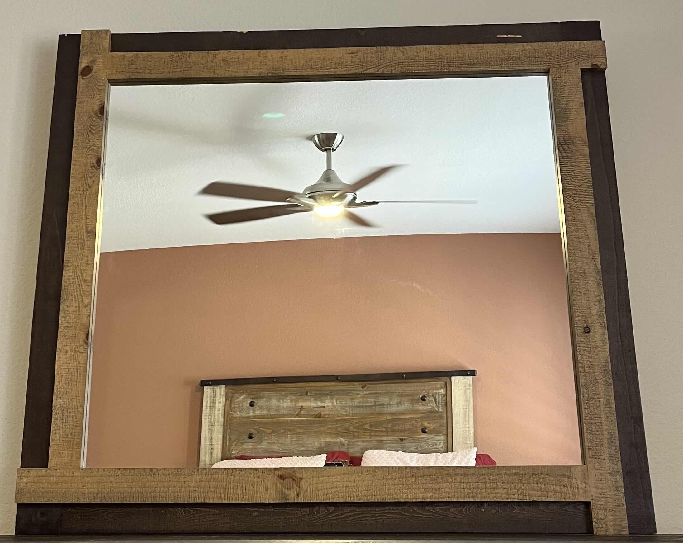 Photo 1 of PROGRESSIVE FURNITURE RUSTIC ANTIQUE BARN WOOD 5 DRAWER 2 CABINET VANITY DRESSER 60” X 20” H78”