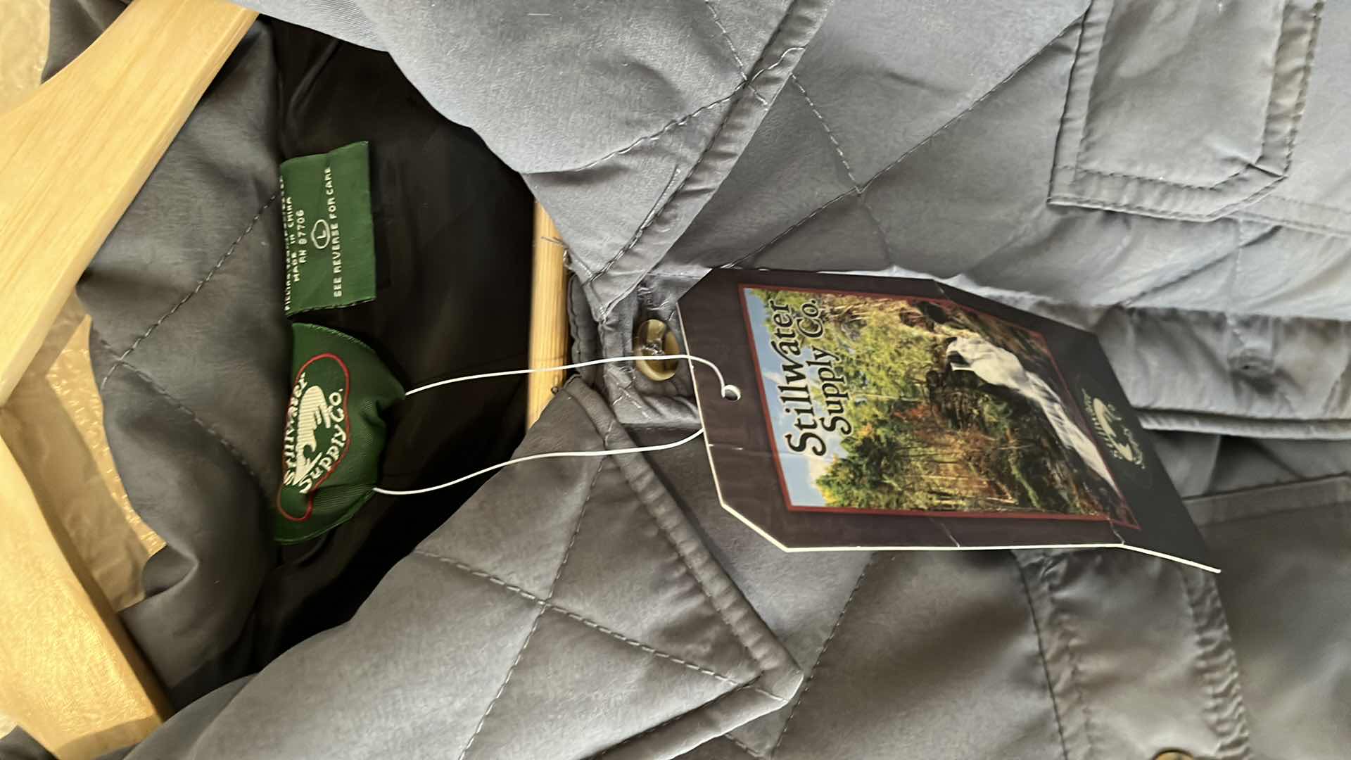 Photo 1 of STILLWATER SUPPLY CO GRAY JACKET MENS LG W TAG