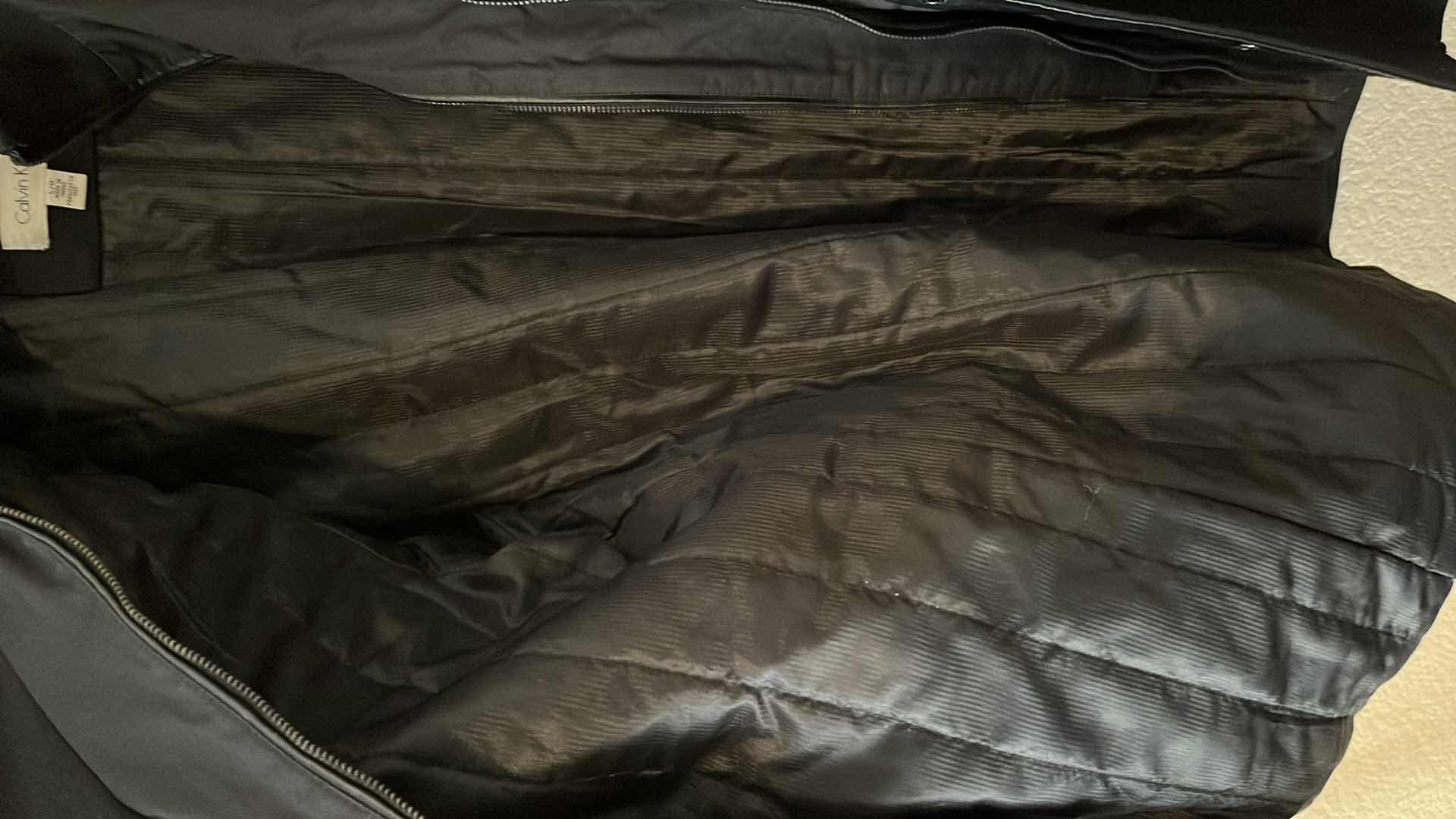 Photo 1 of CALVIN KLEIN BLACK PEACOAT JACKET MENS LG