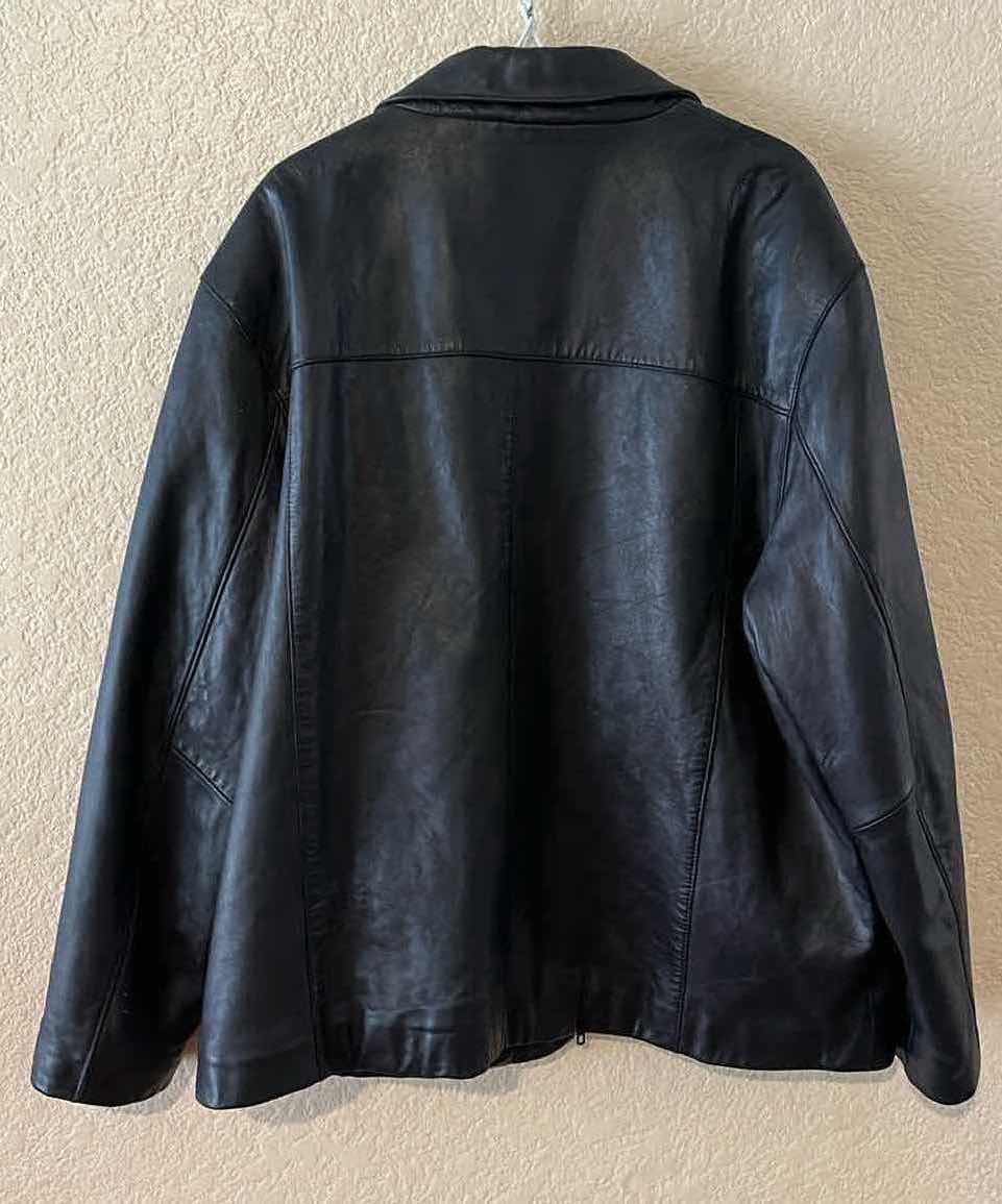 Photo 1 of BARNEYS NEW YORK BLACK LEATHER JACKET MENS XL