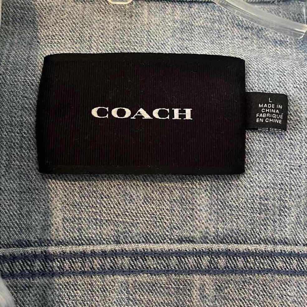 Photo 1 of COACH WASHED DENIM JACKET MENS LG