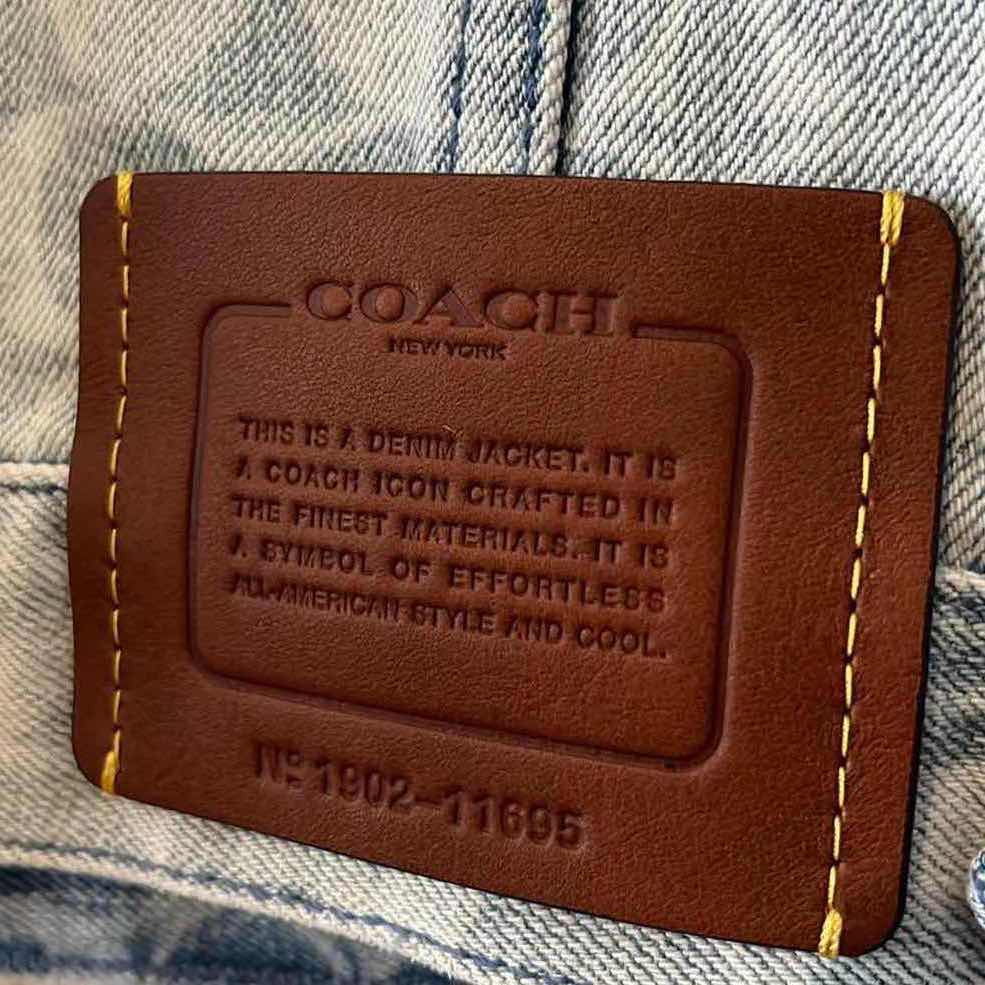 Photo 1 of COACH WASHED DENIM JACKET MENS LG