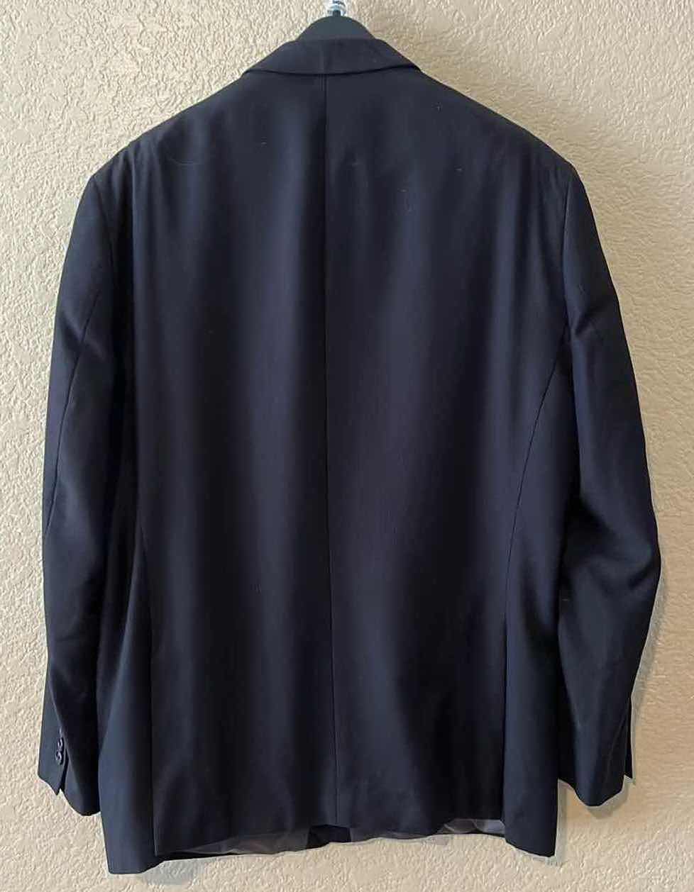 Photo 1 of VAN HEUSEN STUDIO BLACK FINE PIN STRIPE SUIT SPORT JACKET MENS LG