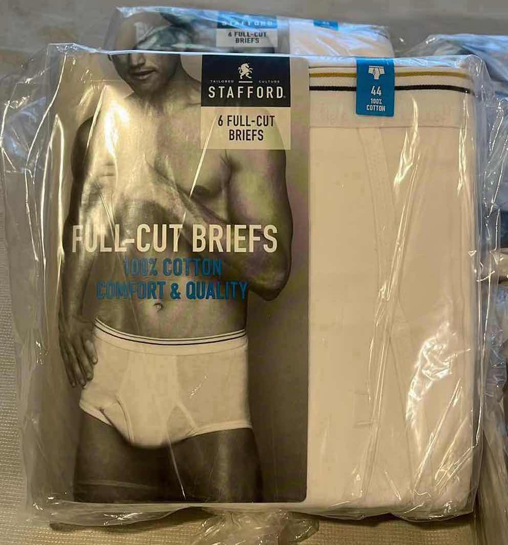Photo 1 of NEW STAFFORD FULL CUT BRIEFS UNDERWEAR MENS SIZE 44 6PACK (4)