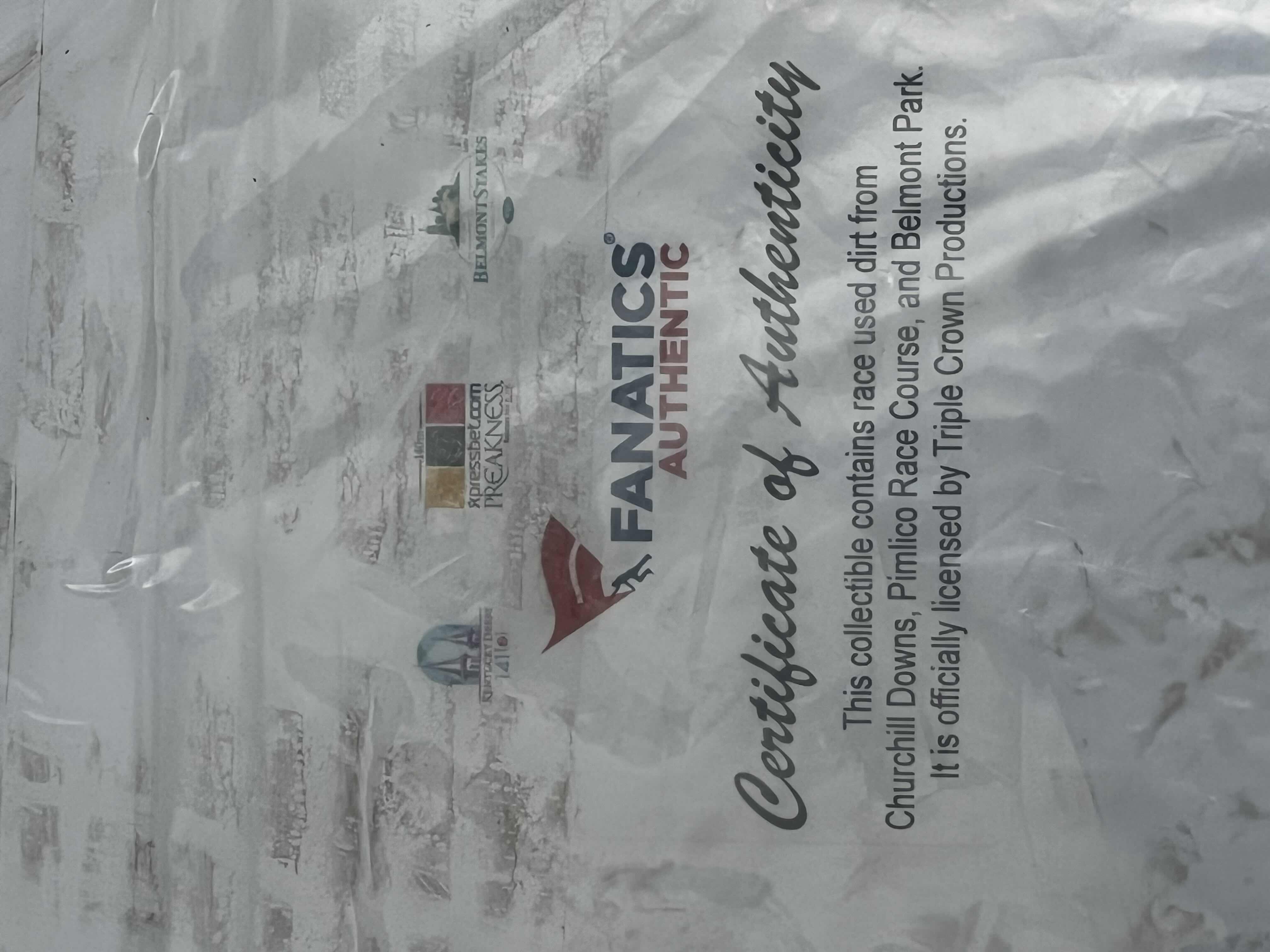 Photo 1 of NEW FANATICS AUTHENTIC TRIPLE CROWN LIMITED EDITION 141ST KENTUCKY DERBY, 140TH PREAKNESS PIMLICO BALTIMORE, 147TH BELMONT STAKES NYC USED RACE DIRT COLLECTION FRAMED MEMORABILIA ART 86/1000 W COA 37” X 17”