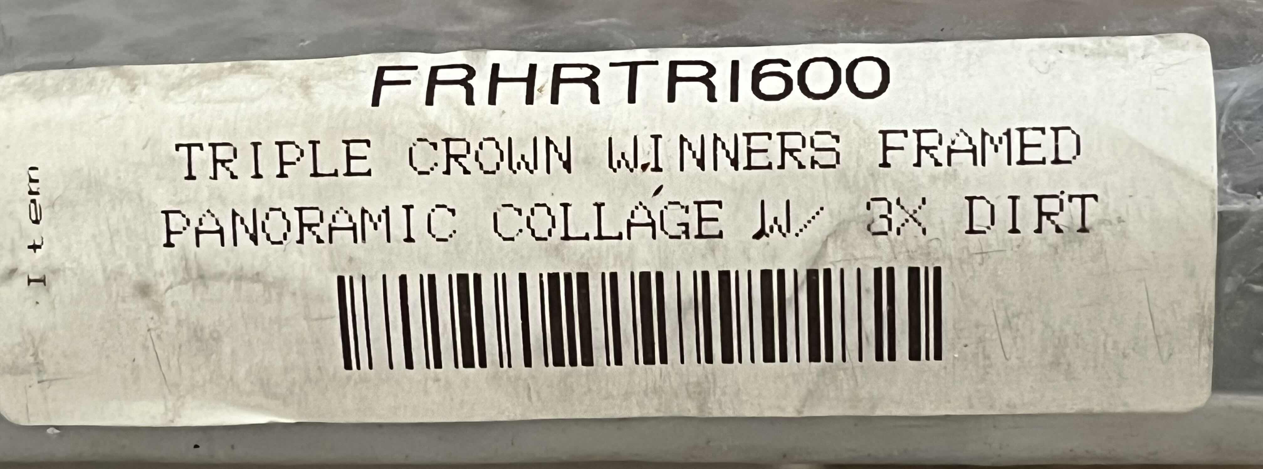 Photo 1 of NEW FANATICS AUTHENTIC TRIPLE CROWN LIMITED EDITION 141ST KENTUCKY DERBY, 140TH PREAKNESS PIMLICO BALTIMORE, 147TH BELMONT STAKES NYC USED RACE DIRT COLLECTION FRAMED MEMORABILIA ART 86/1000 W COA 37” X 17”