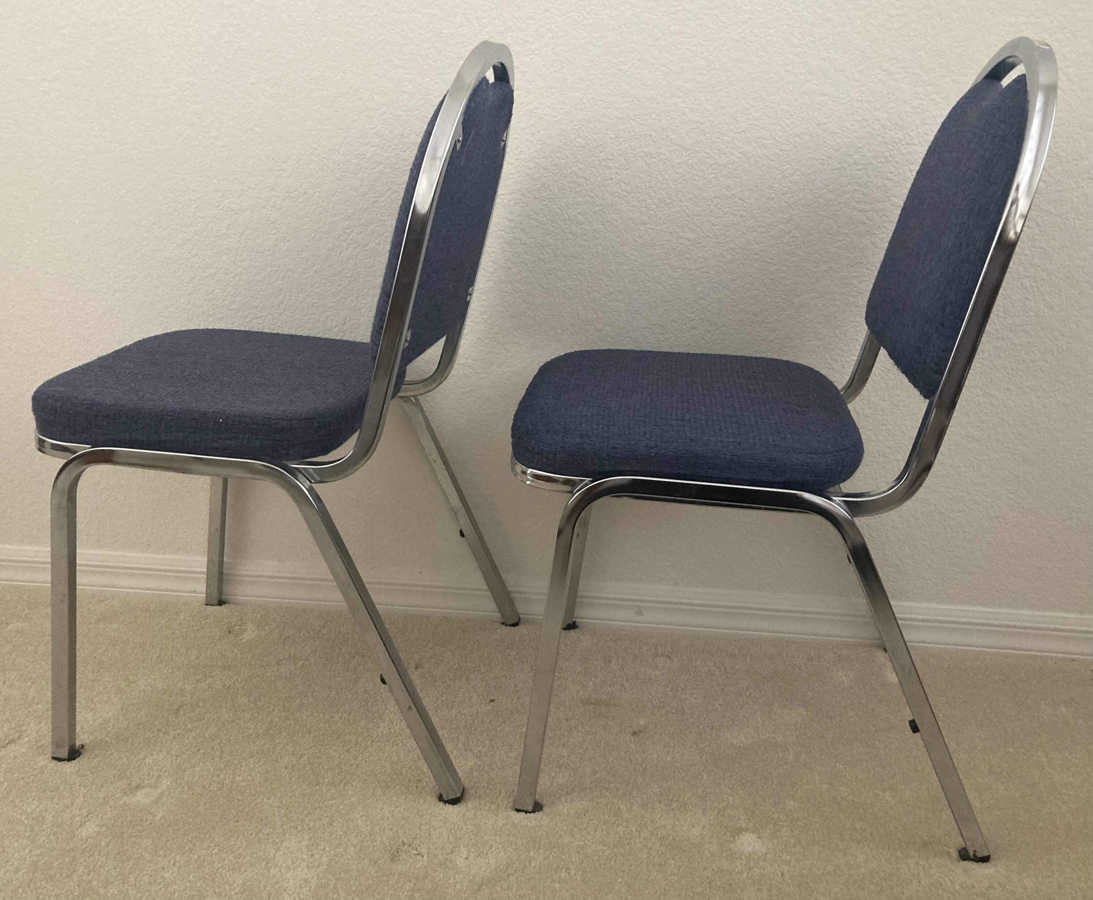 Photo 1 of KD CONTEXT BLUE UTILITY CHAIRS 18” X 16.5” H32”