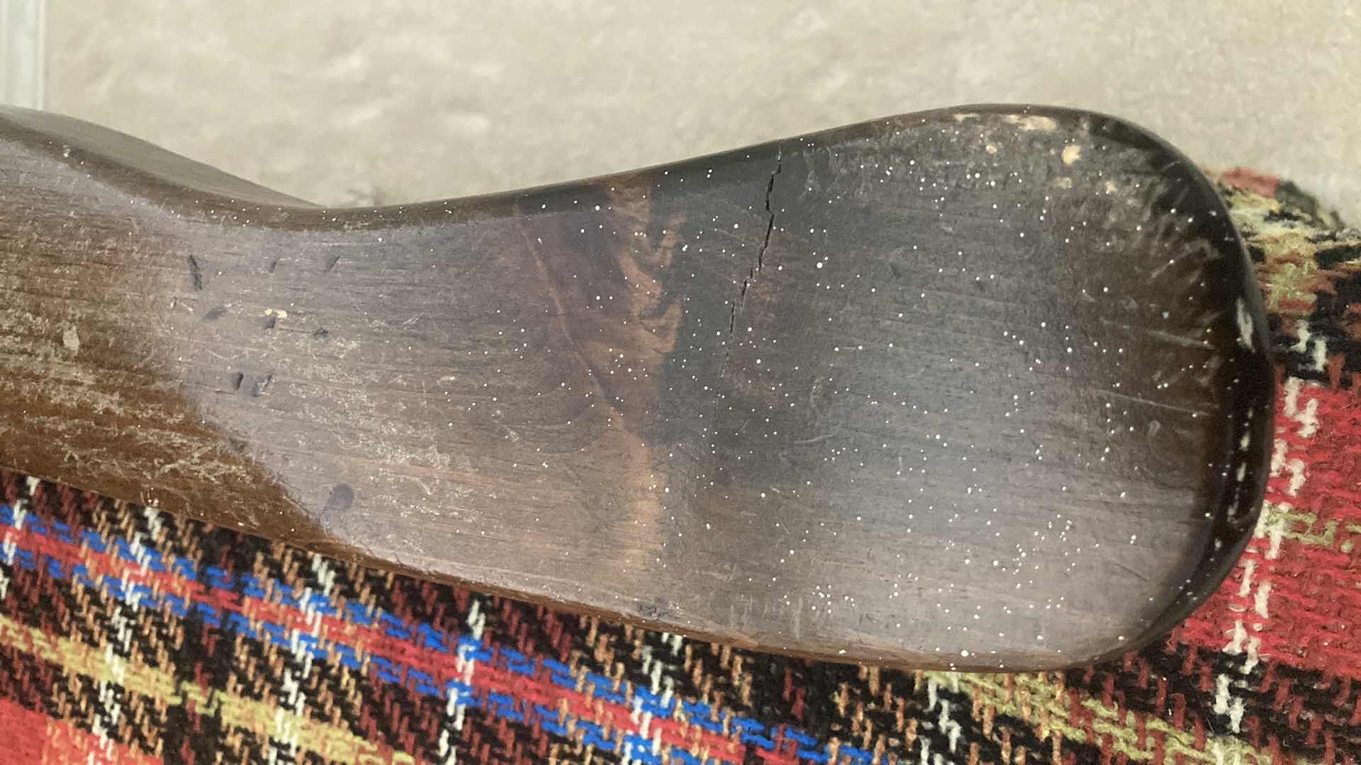 Photo 1 of CRESTLINE FURNITURE PLAID UPHOLSTERY WOOD FRAME SOFA 76” X 31” H35”