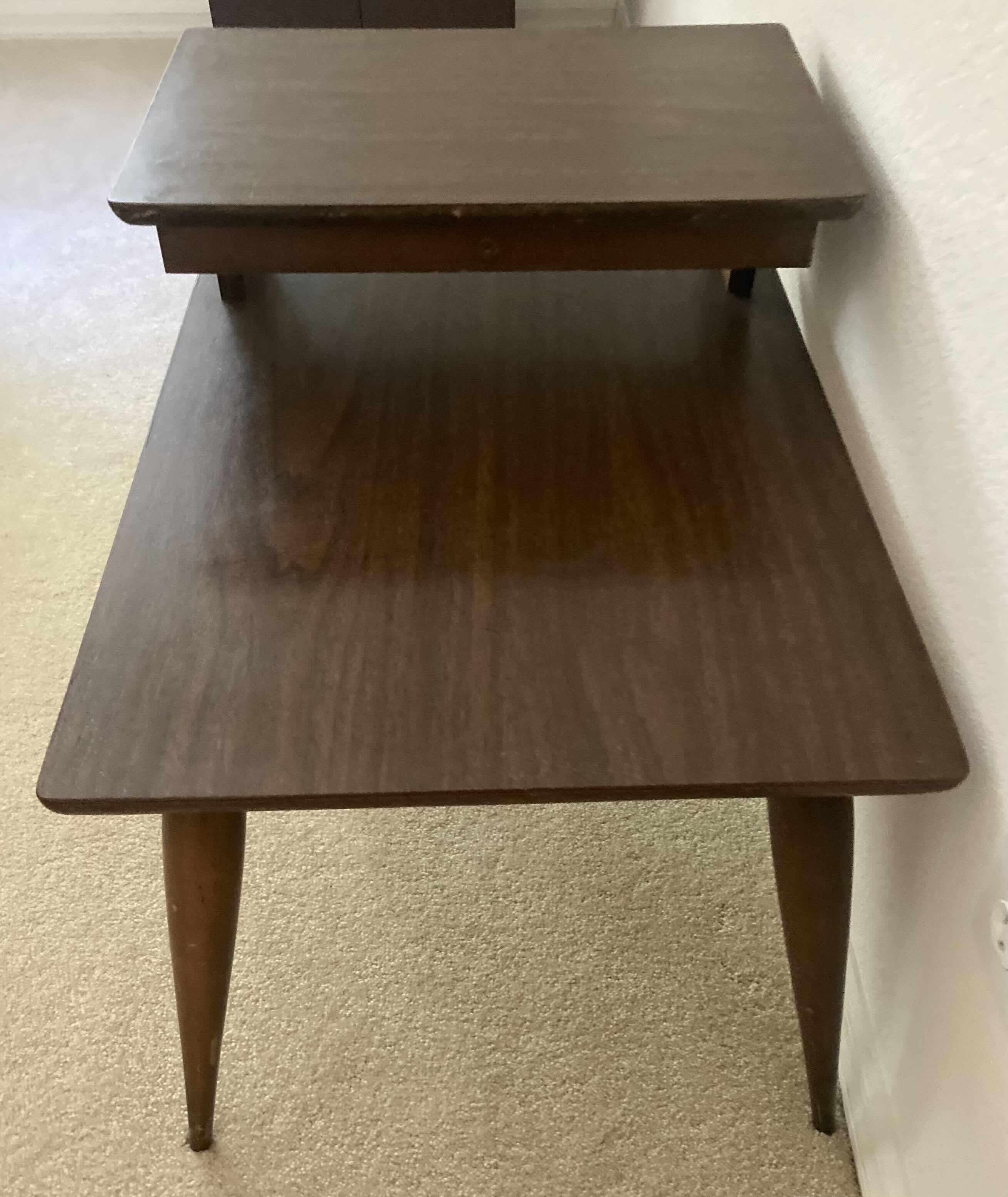 Photo 1 of MID CENTURY WOODEN END TABLE 18” X 24” H20.5”