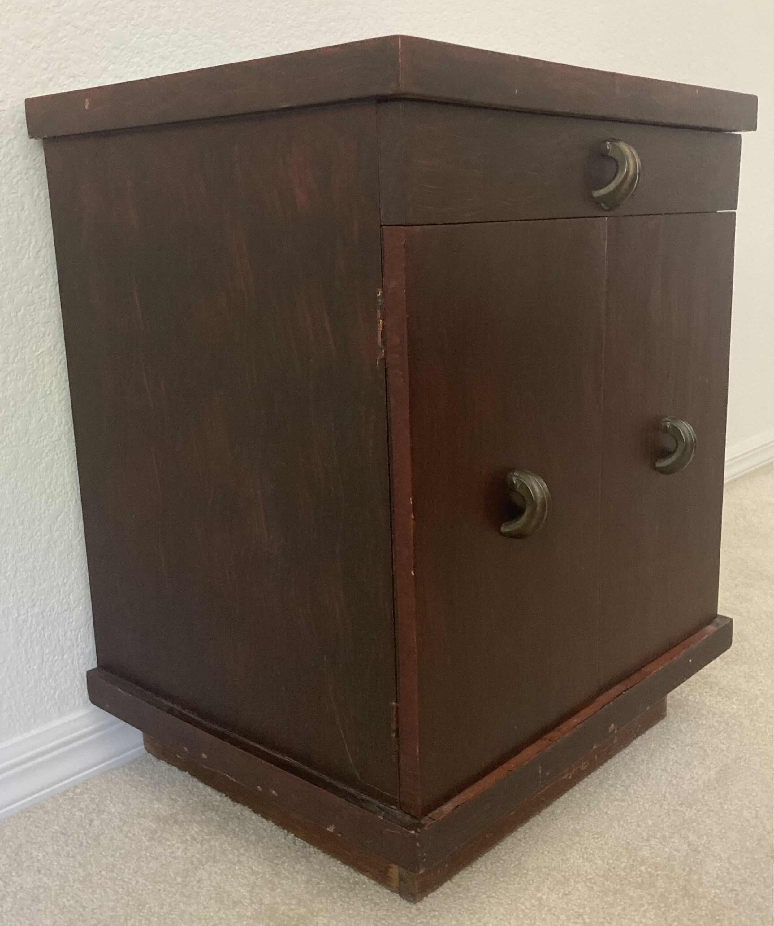 Photo 1 of VINTAGE WOODEN RECORD CABINET 20” X 17” H25”