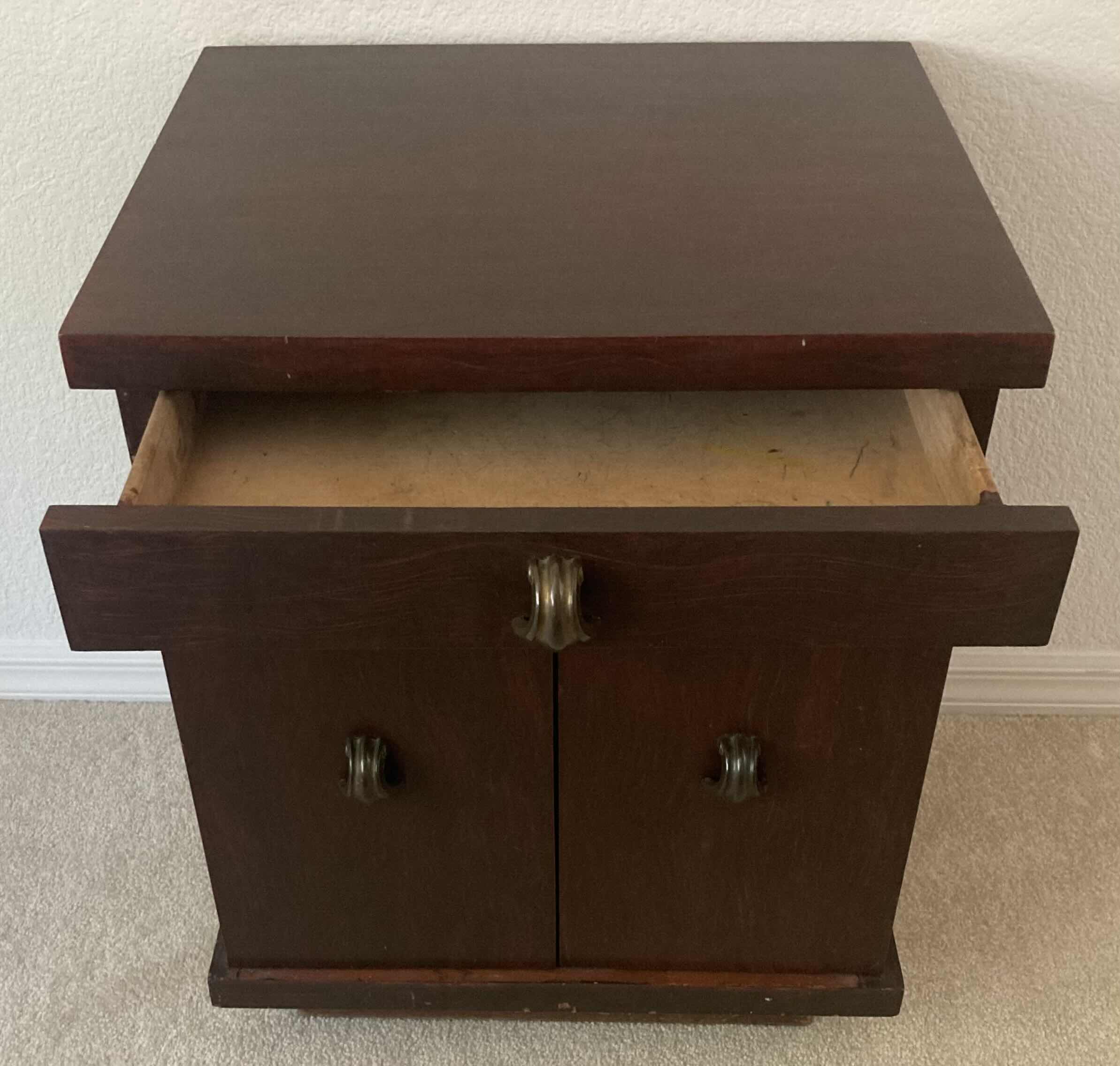 Photo 1 of VINTAGE WOODEN RECORD CABINET 20” X 17” H25”