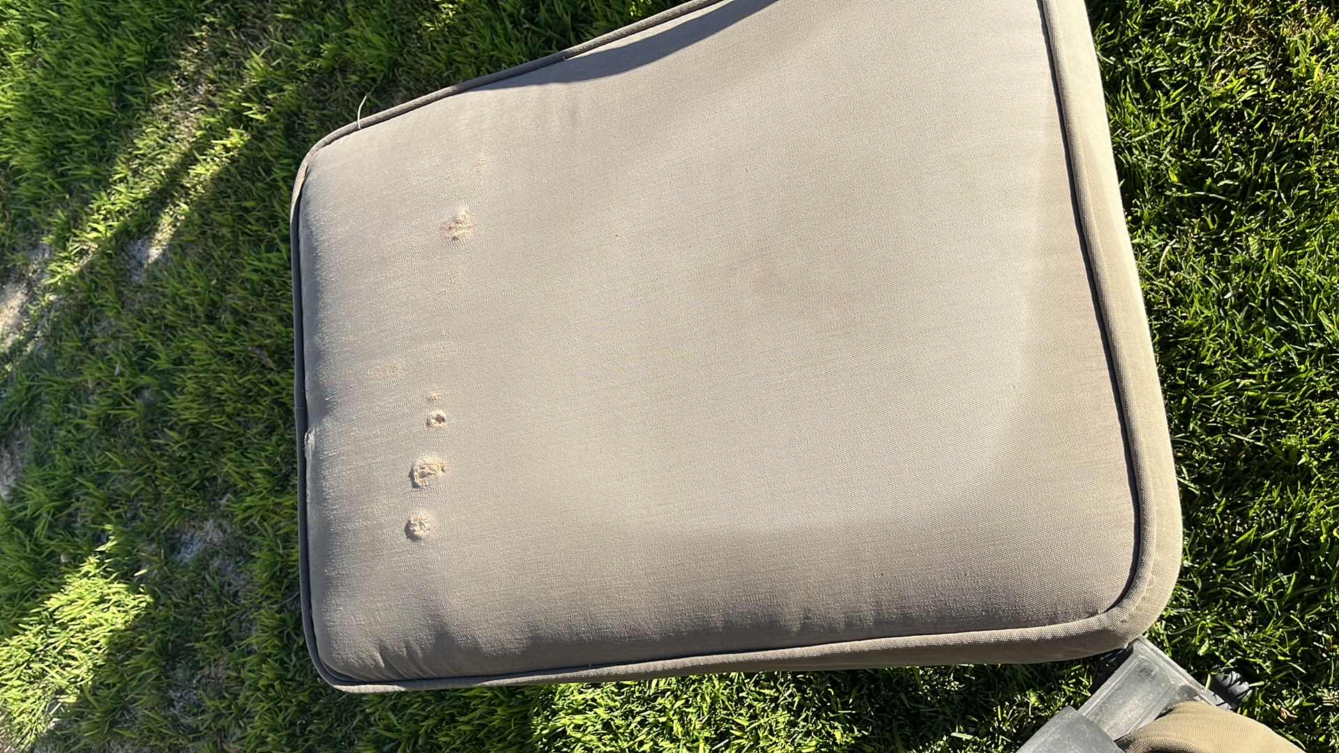 Photo 1 of BLACK FINISH ALUMINIUM FRAME PATIO CHAIRS (2) 27” X 27” H33” W OTTOMAN