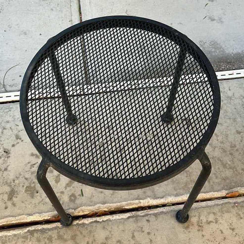 Photo 3 of BLACK FINISH METAL PATIO SIDE TABLE 16” X 17  ”