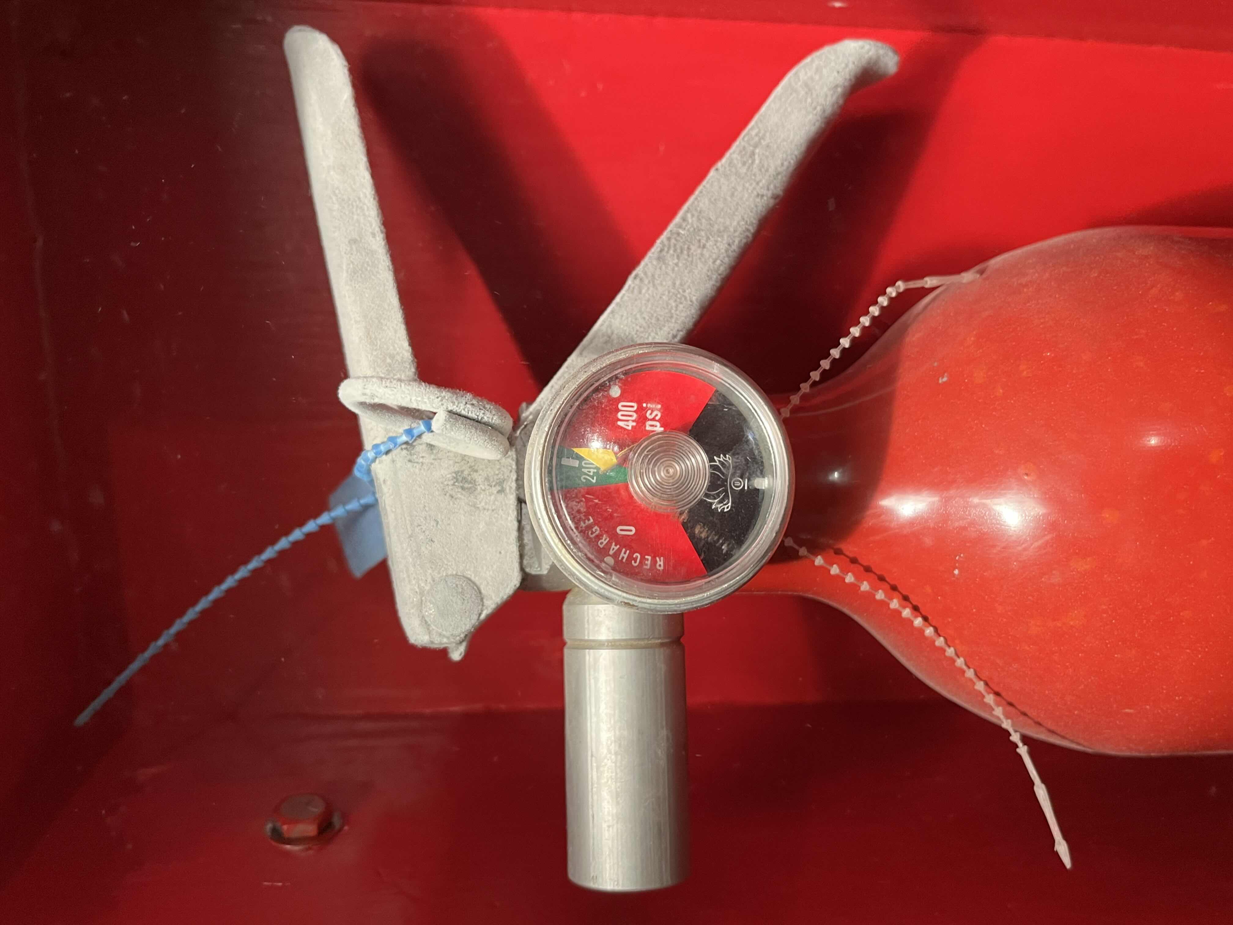 Photo 1 of BADGER POWHATAN FIRE EXTINGUISHER MODEL B5A-1 W CUSTOM MADE RED FINISH WOOD FIRE EXTINGUISHER CASE