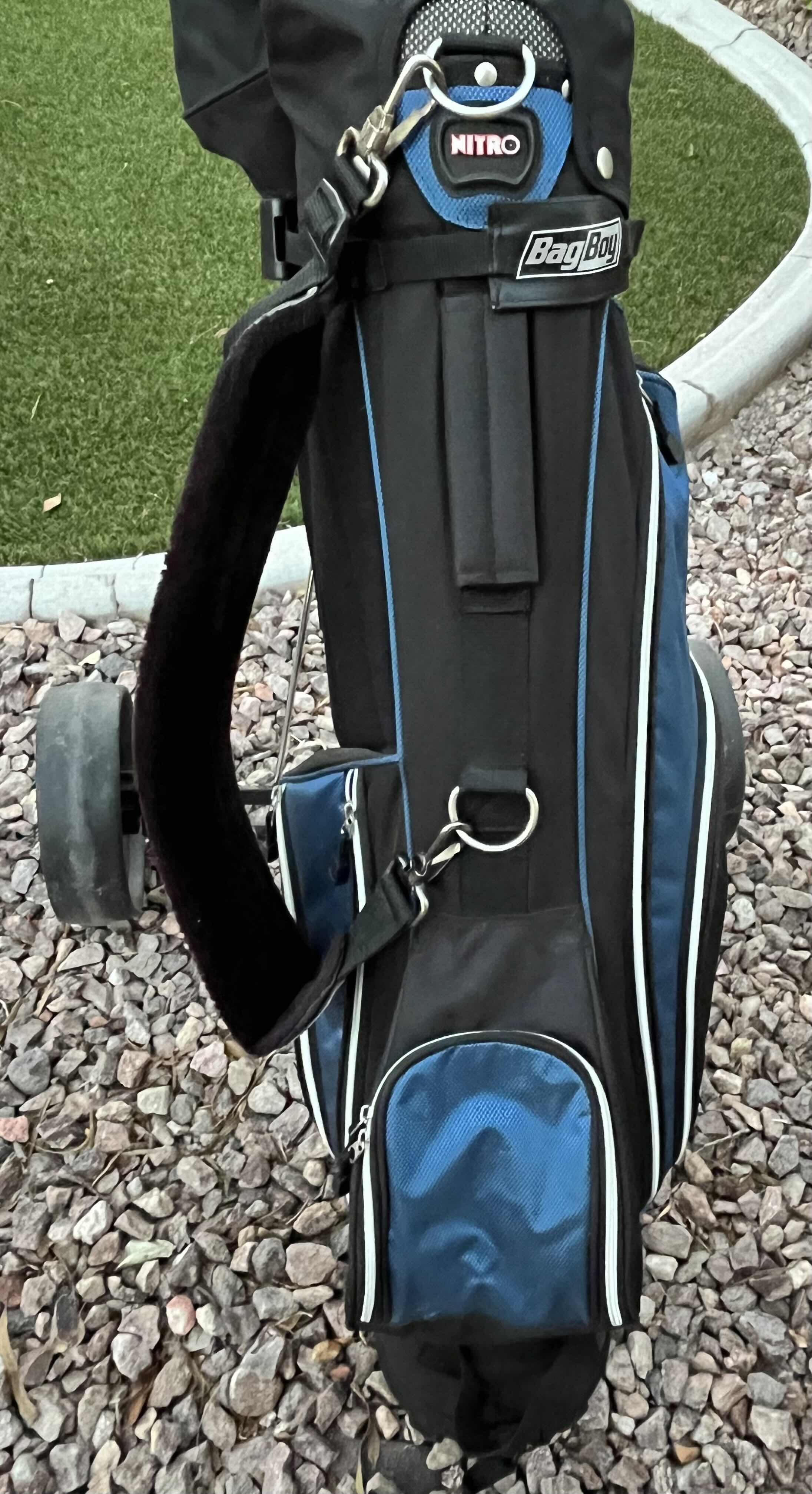 Photo 1 of NITRO BLACK/BLUE GOLF BAG W BAGBOY STAND & CLUB COVER