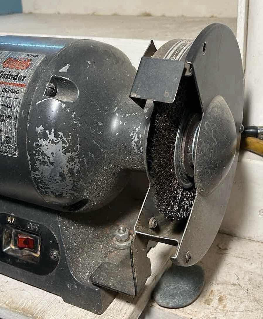 Photo 1 of COLUNS QUALITY TOOLS MOUNTED 6” BENCH GRINDER MODEL LF-137 TG14029