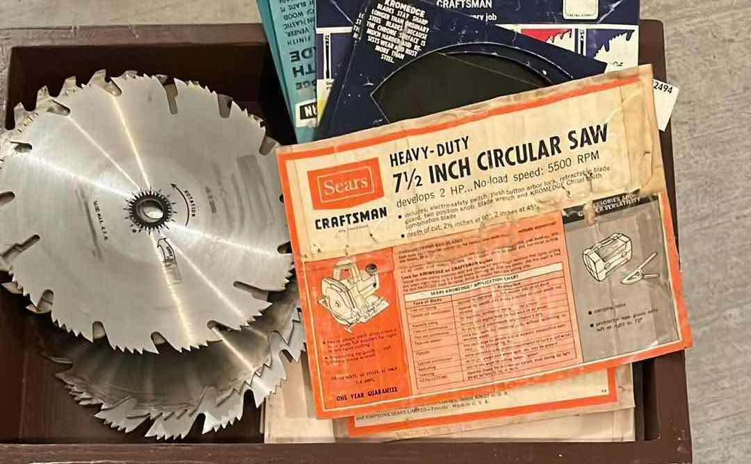 Photo 1 of SEARS CRAFTSMAN 7.5” CIRCULAR SAW W CUSTOM MADE WOOD CHEST 18” X 12” H13”