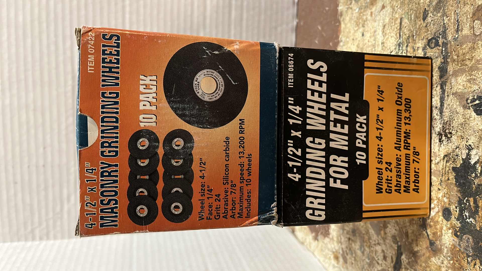 Photo 1 of DRILL MASTER 4-1/2 ANGLE GRINDER MODEL 03150 W NEW GRINDING WHEELS