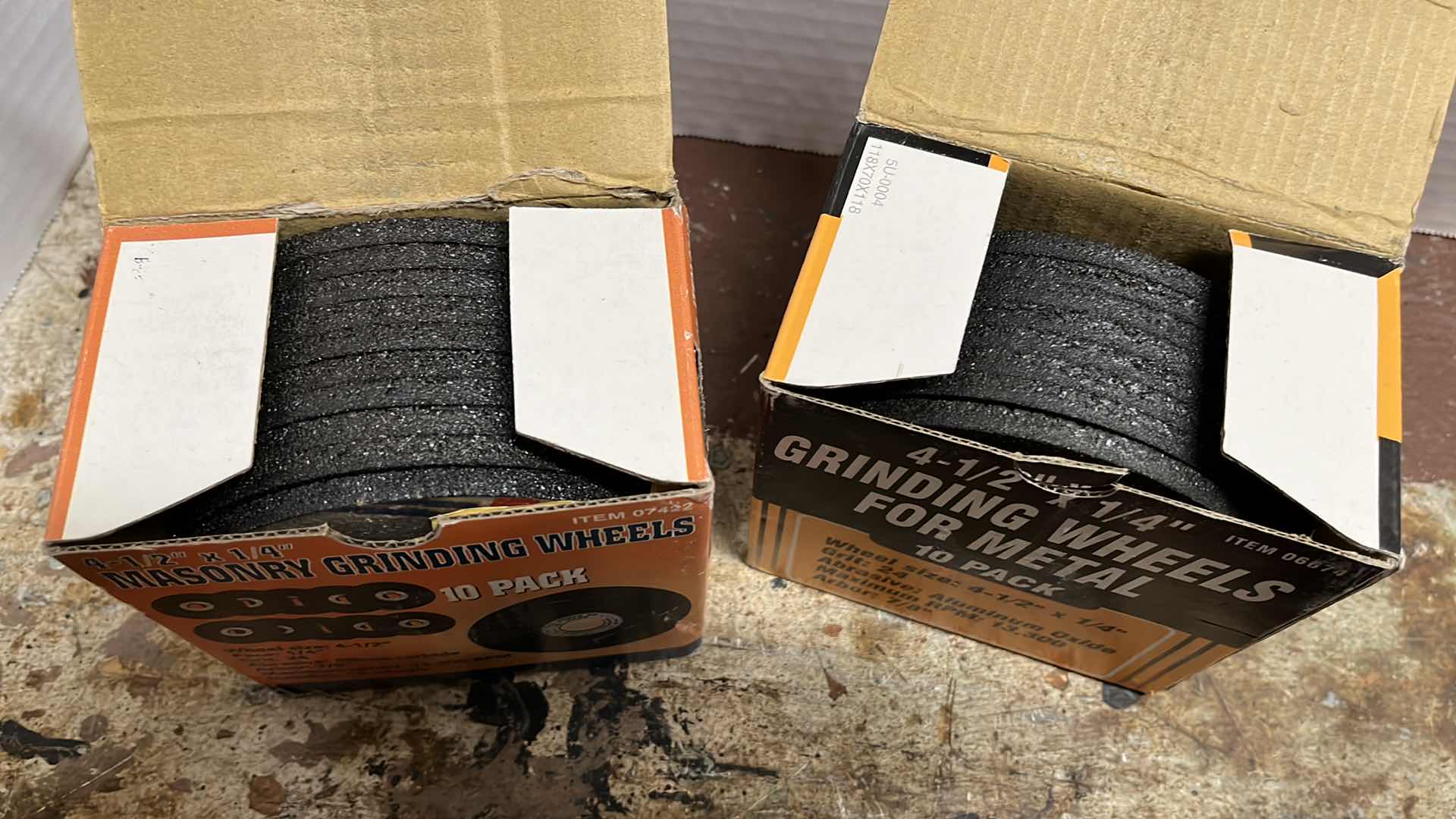 Photo 1 of DRILL MASTER 4-1/2 ANGLE GRINDER MODEL 03150 W NEW GRINDING WHEELS