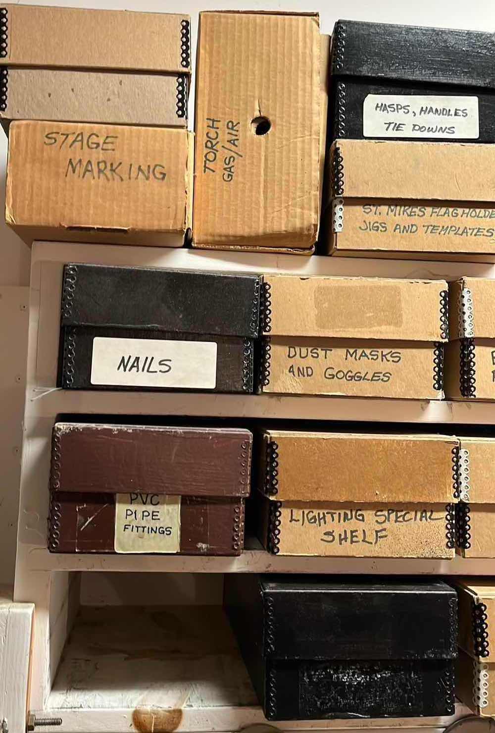 Photo 1 of REINFORCED CARDBOARD BOXES W CONTENTS INCLUDED AS LABELED (APPROX 38 BOXES)