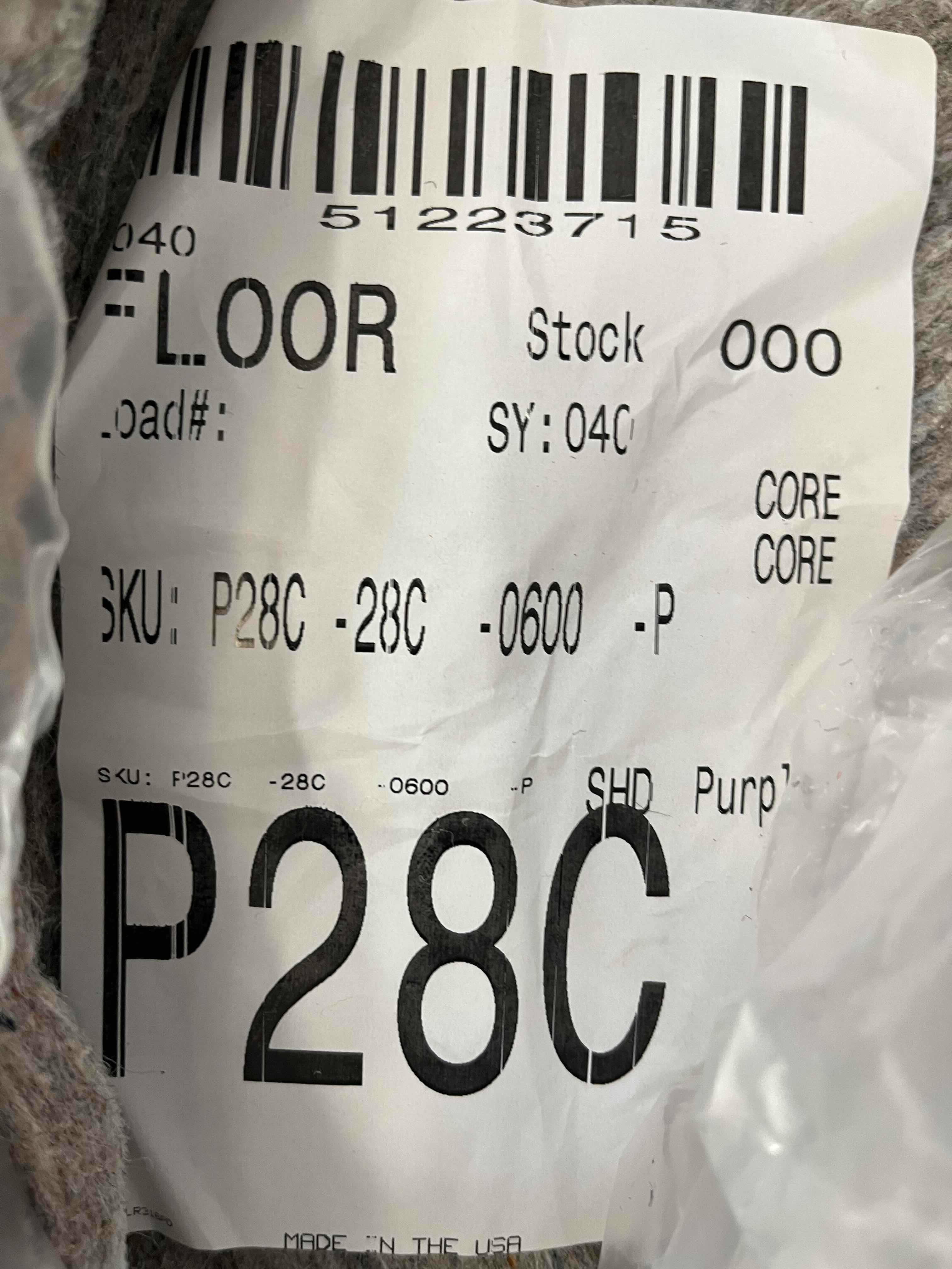 Photo 1 of US MADE RECYCLED MATERIAL CARPET PAD  (ROLL SIZE 17” X 70” APPROX. 360SQFT) READ NOTES