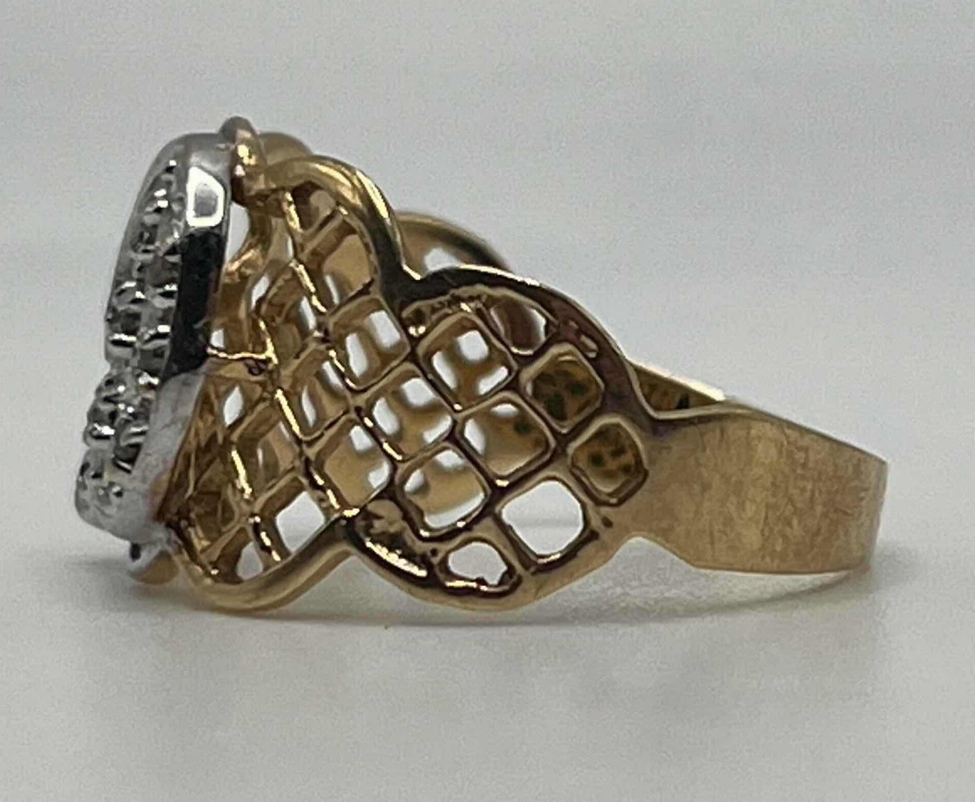 Photo 1 of GOLD RING LETTER D 14K BAND 2.9GRAMS WOMENS SIZE 8.5-9.5