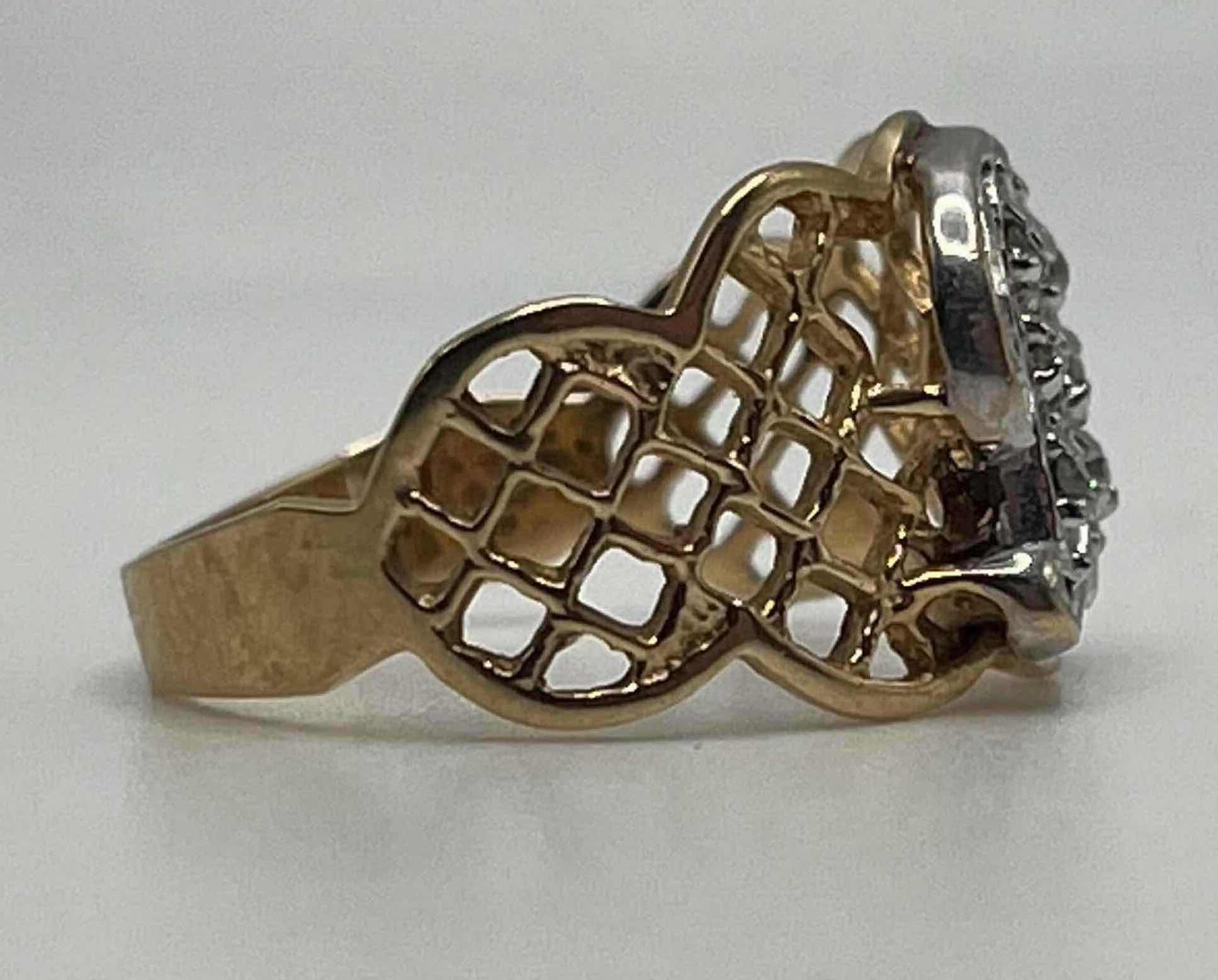 Photo 1 of GOLD RING LETTER D 14K BAND 2.9GRAMS WOMENS SIZE 8.5-9.5