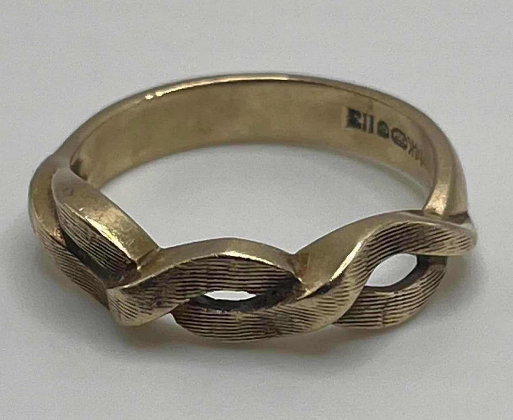 Photo 1 of GOLD RING CELTIC TWIST DESIGN 14K BAND 5.1GRAMS MENS SIZE 13-14