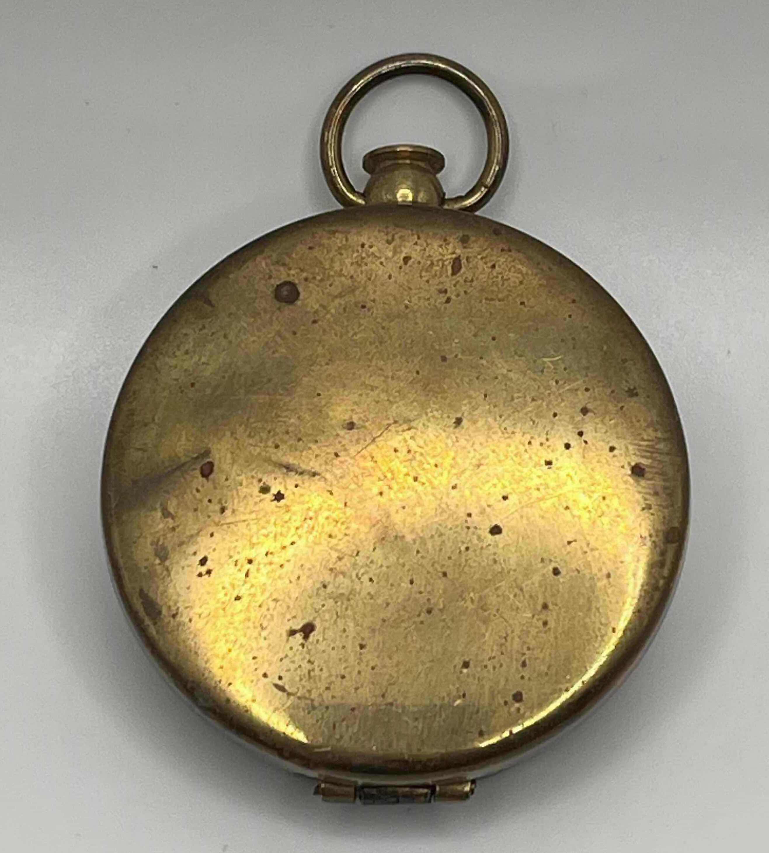 Photo 1 of STANLEY LONDON BRASS FINISH COMPASS MADE IN INDIA 1.75” X 2.5”